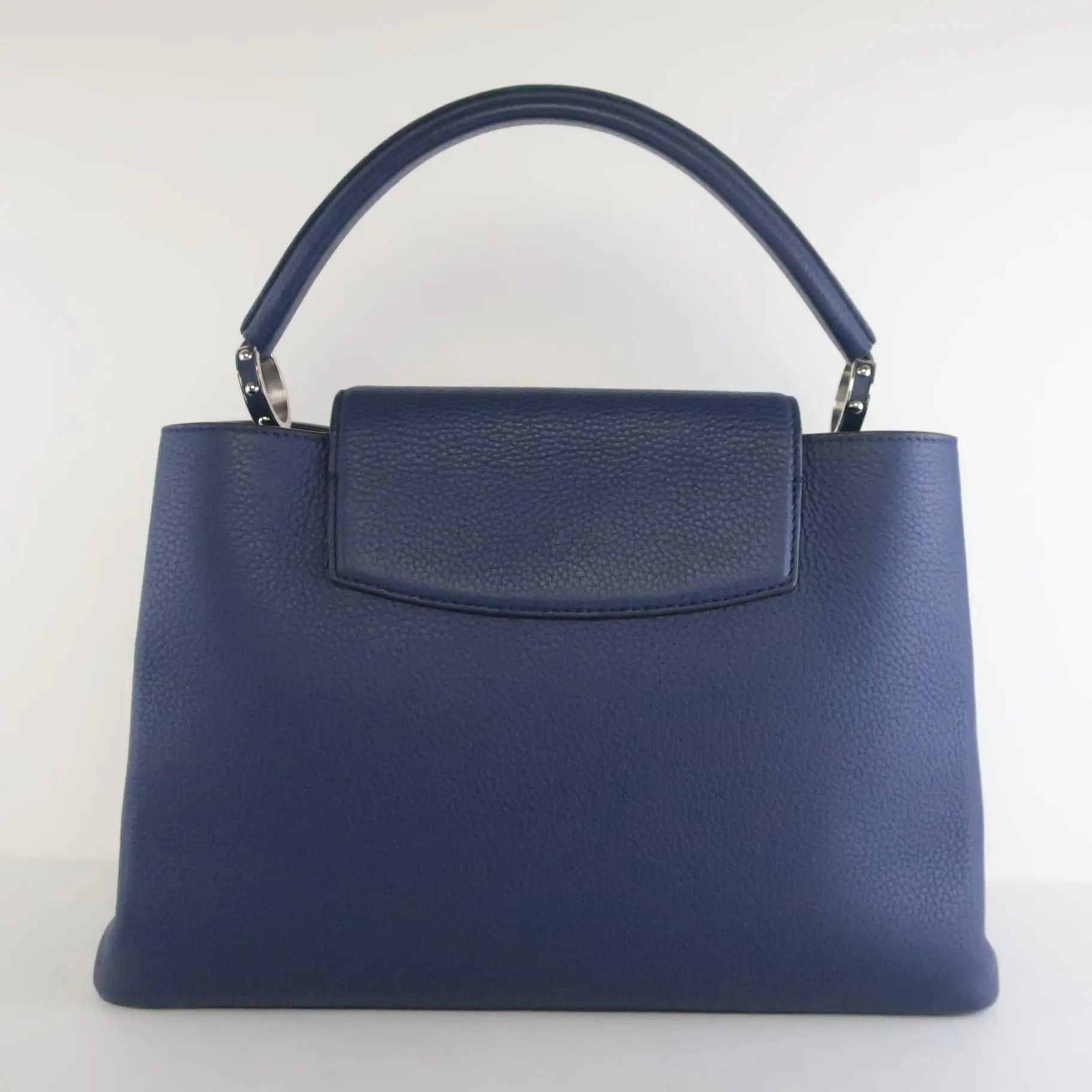 Louis Vuitton Navy Taurillion Leather Capucines MM Bag - Image 5