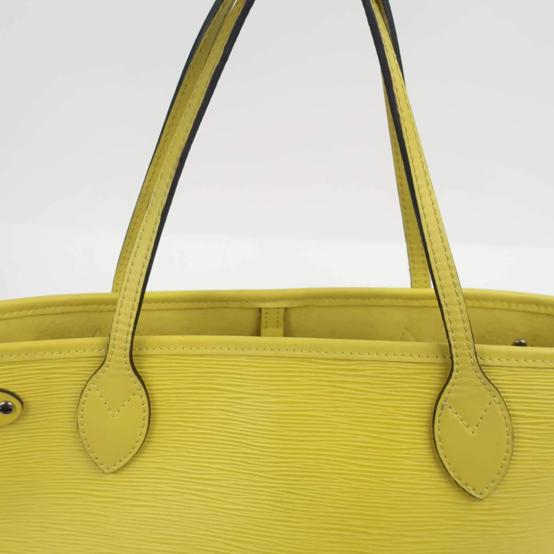 Louis Vuitton Neverfull PM Yellow Epi with Pouch - Image 12