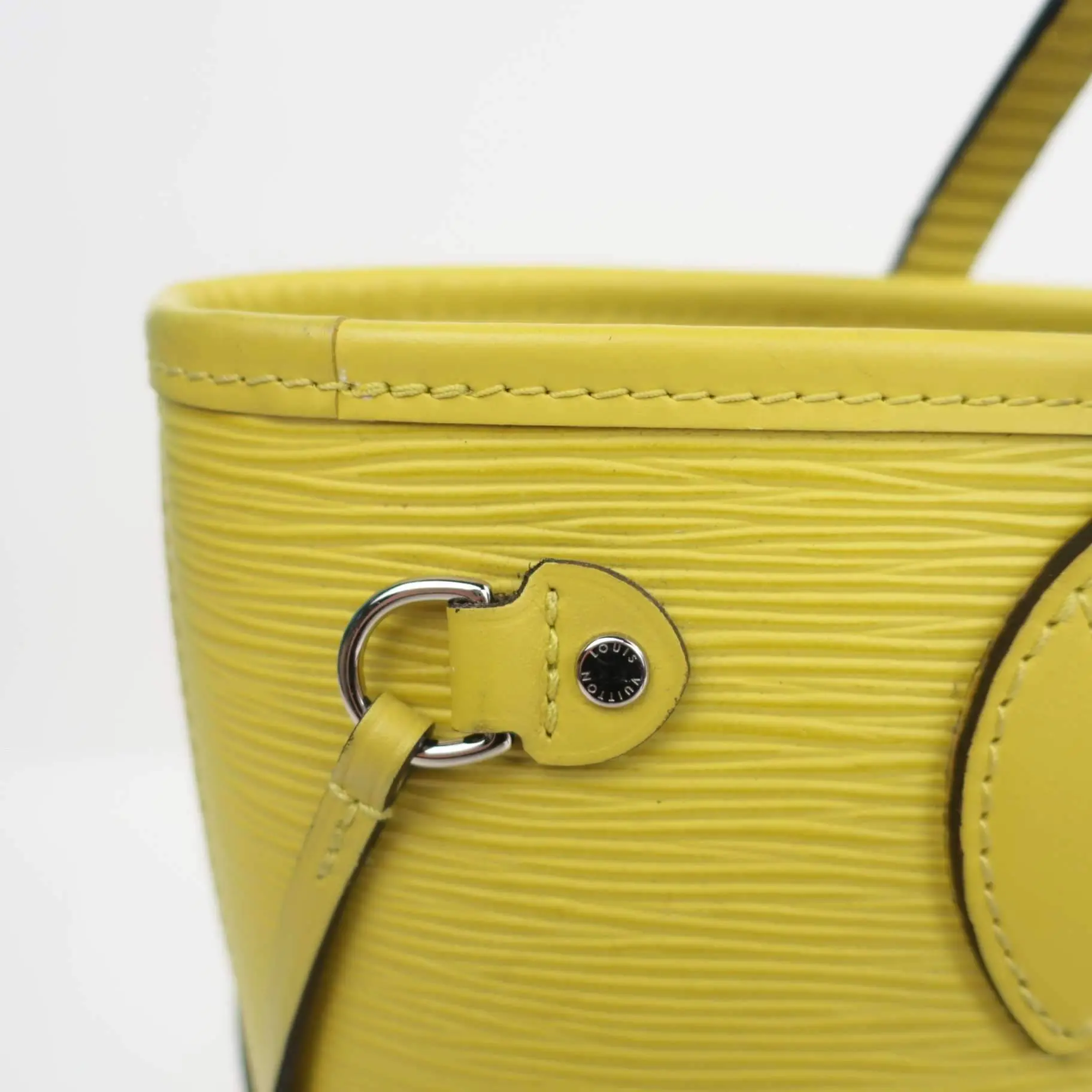 Louis Vuitton Neverfull PM Yellow Epi with Pouch - Image 15