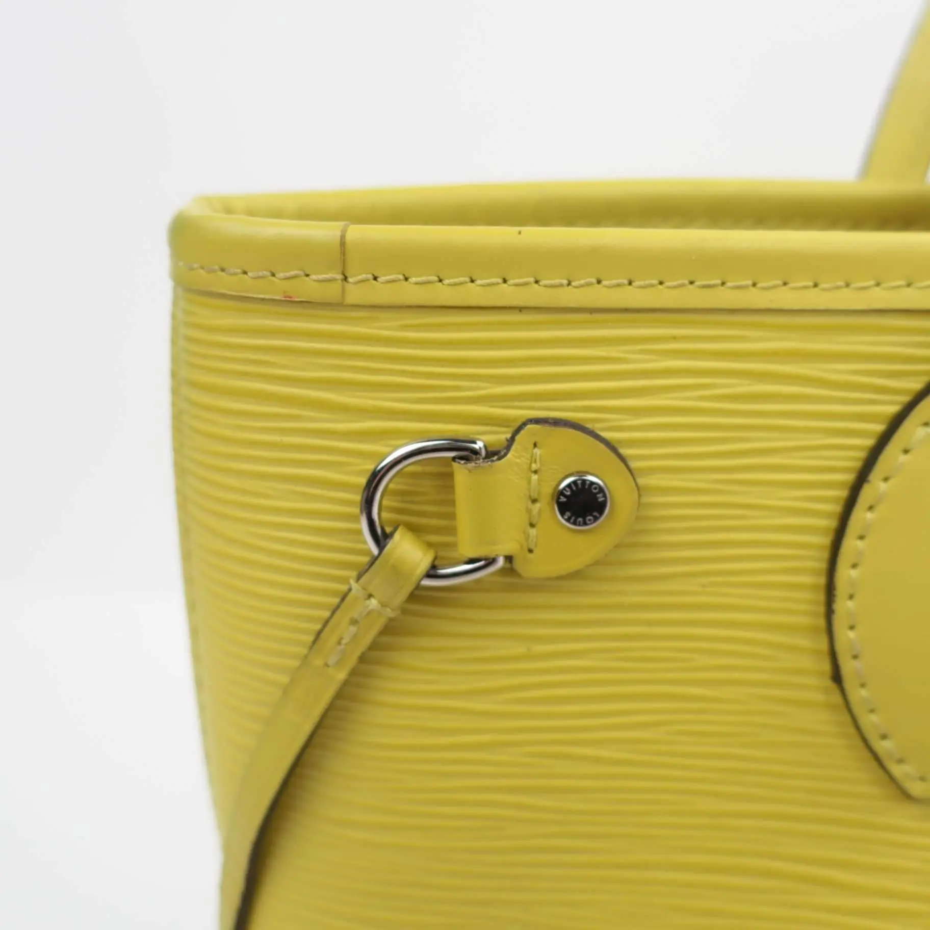 Louis Vuitton Neverfull PM Yellow Epi with Pouch - Image 17