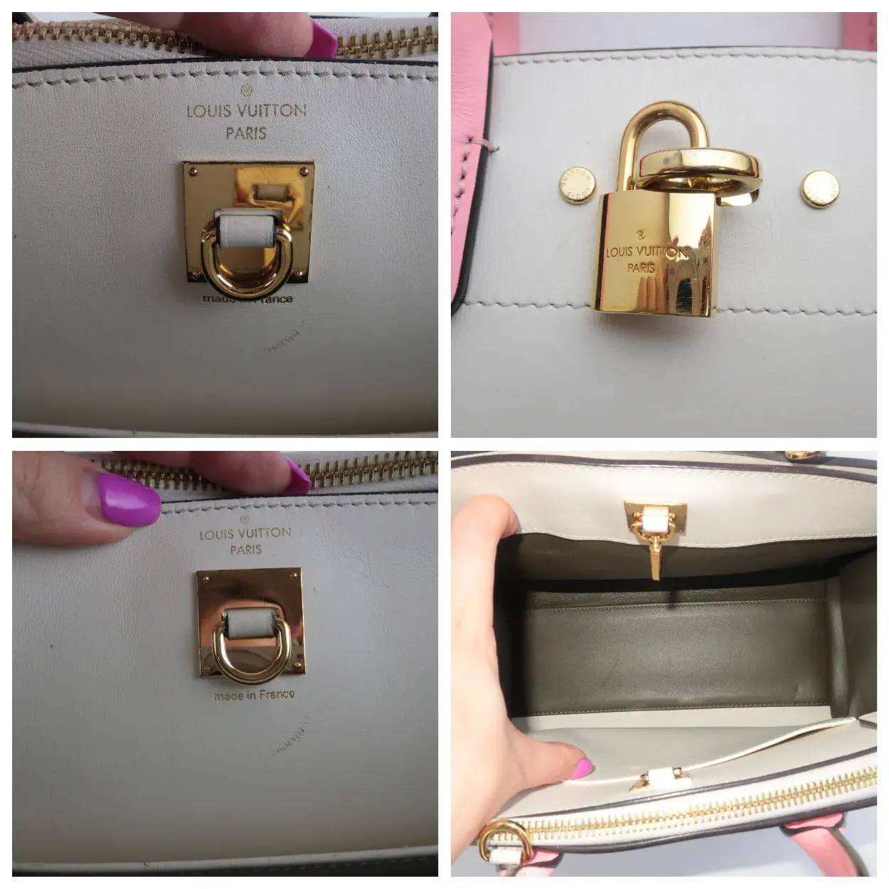 Louis Vuitton Olive/Pink Leather City Steamer PM Bag - Image 11