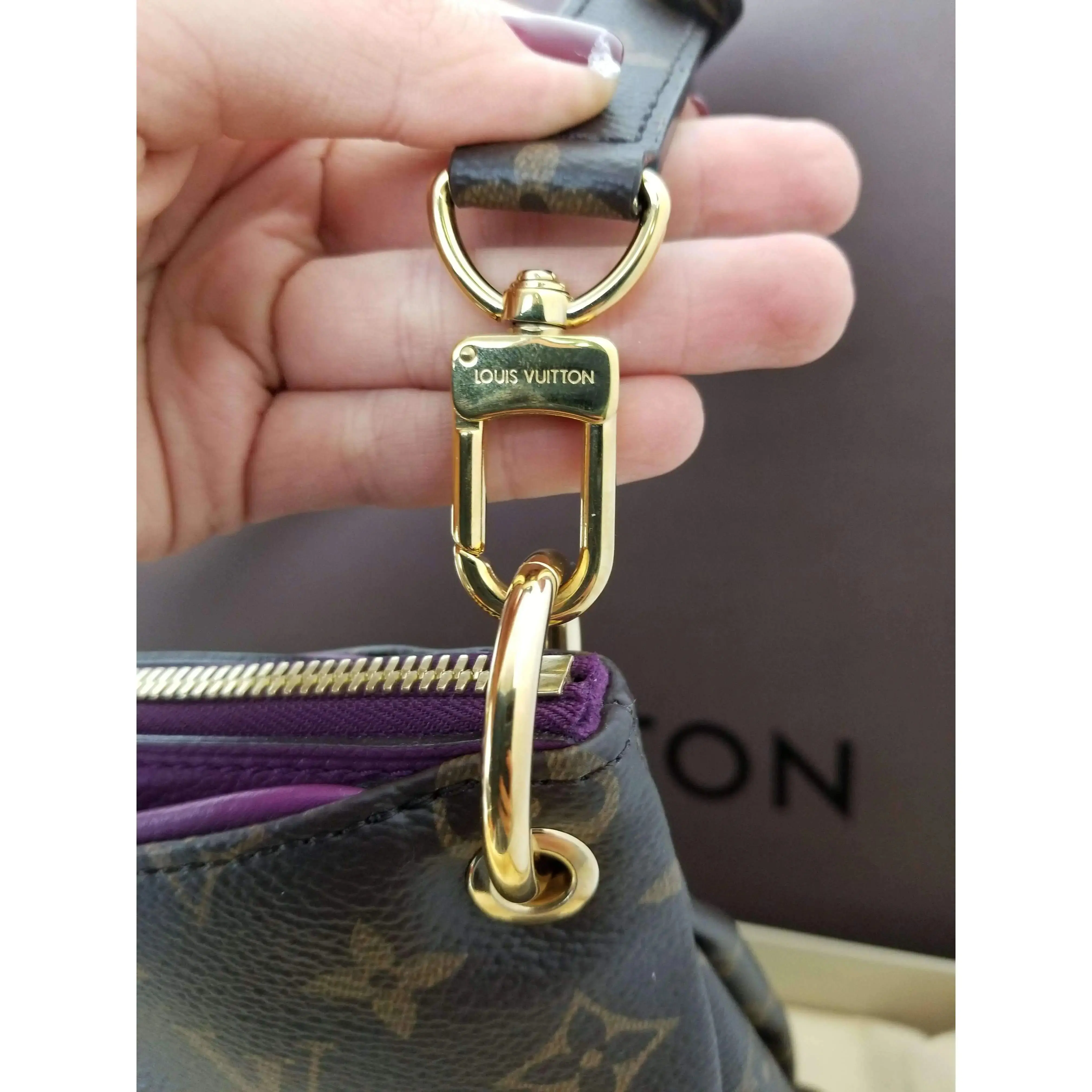 Louis Vuitton Pallas Amethyste Monogram Bag NEW - Image 6