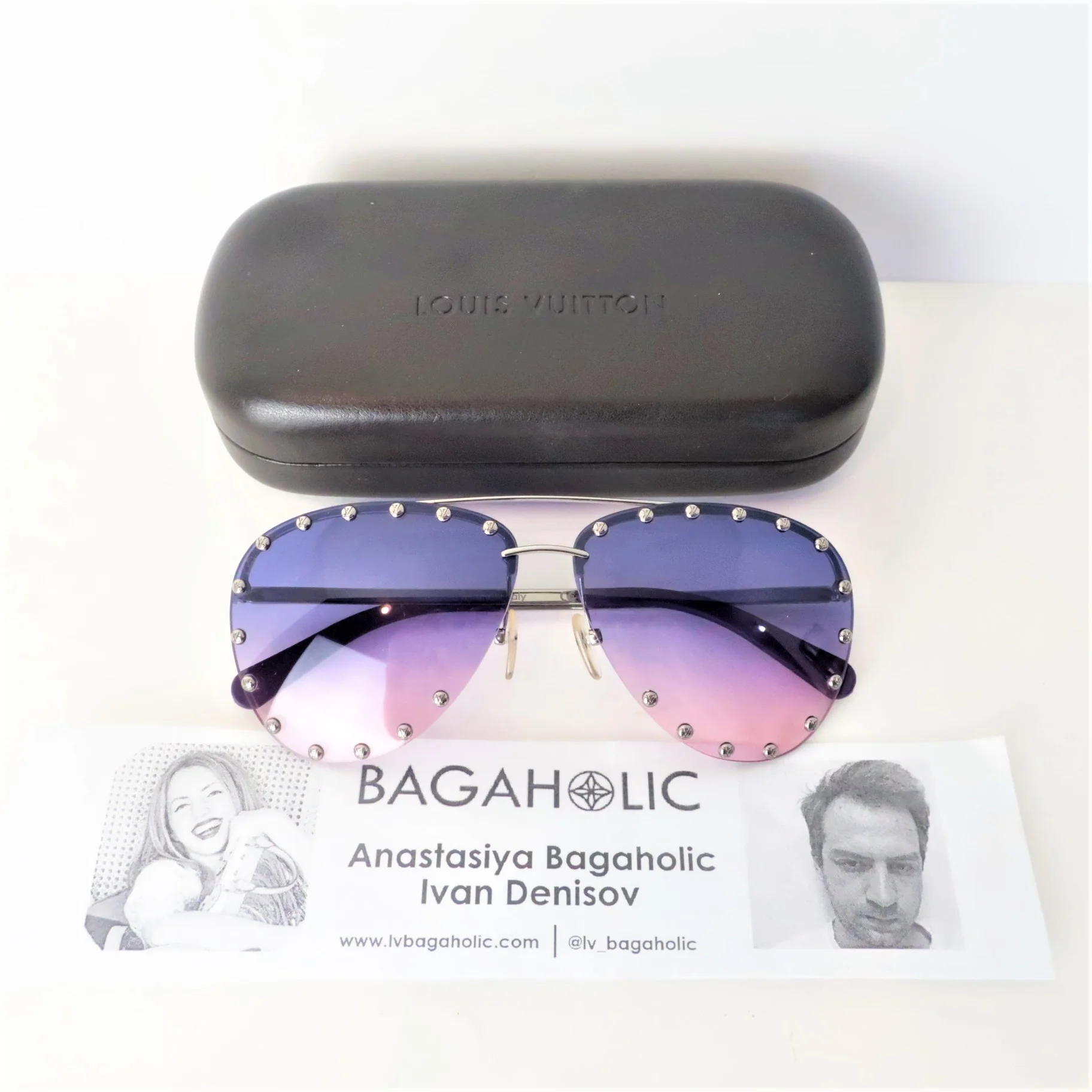 Louis Vuitton Pink Violet Party Sunglasses (802) - Image 3