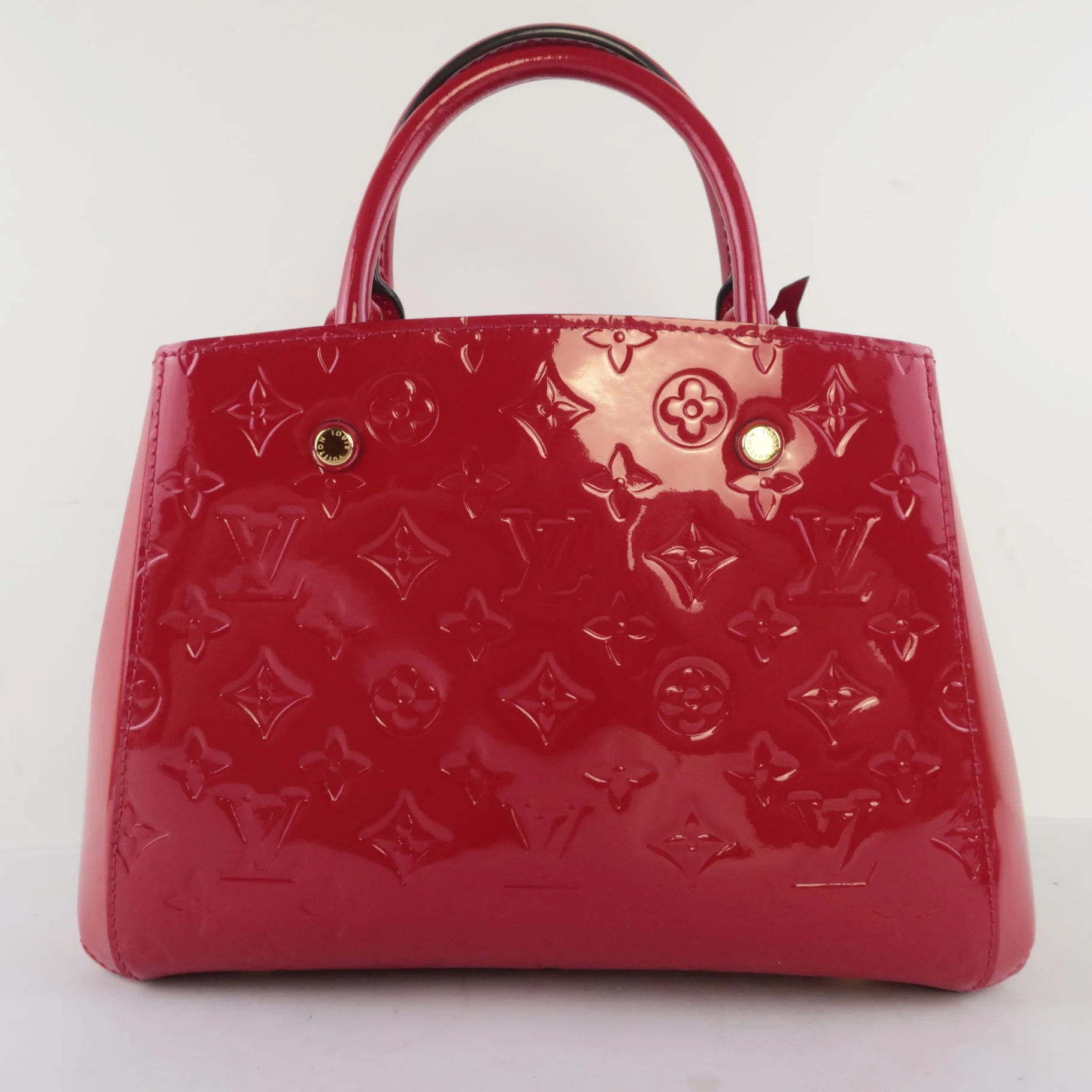Louis Vuitton Pomme D'Amour Red Monogram Vernis Montaigne BB bag (725) - Image 5