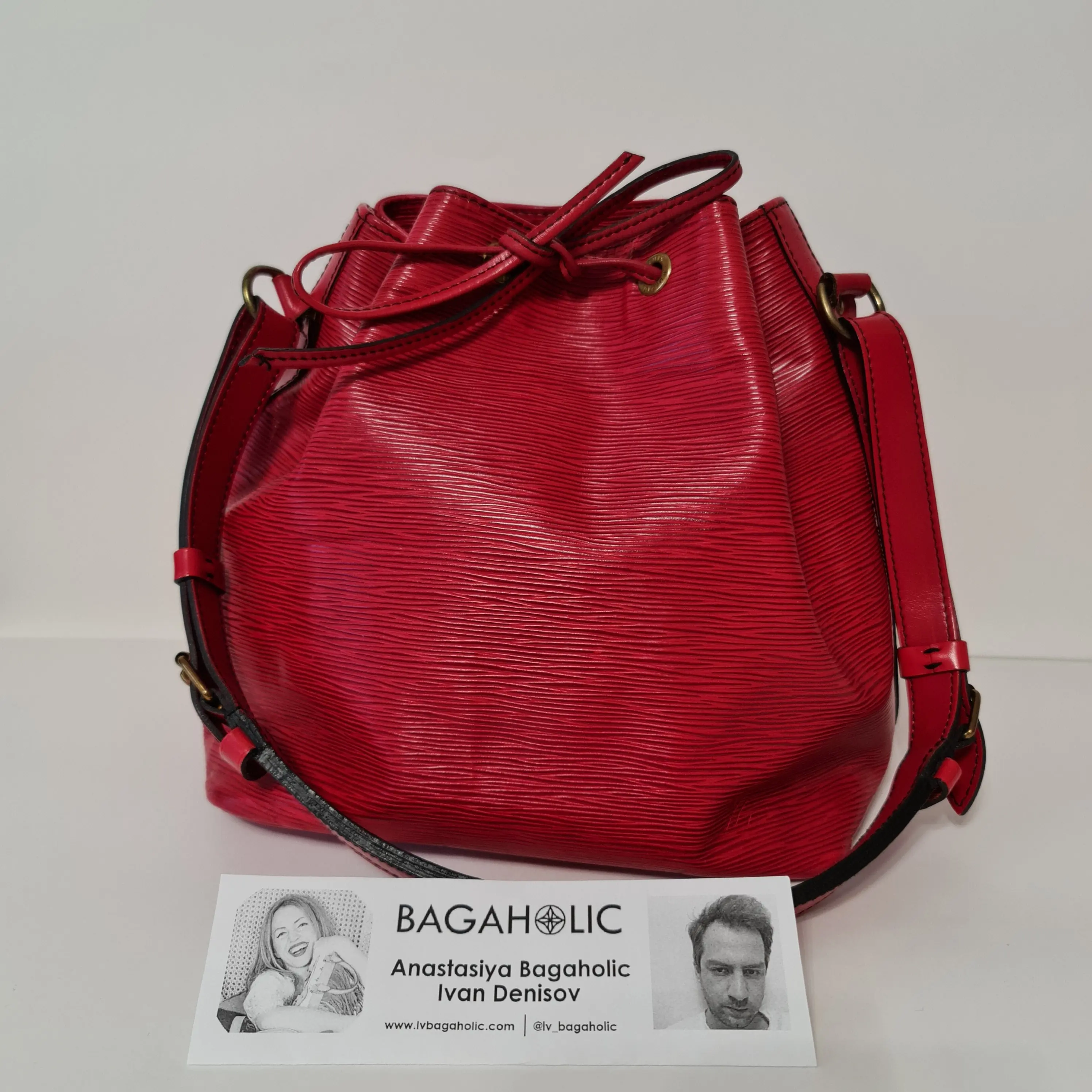 Louis Vuitton Red Epi Leather Petit Noe Bag - Image 3
