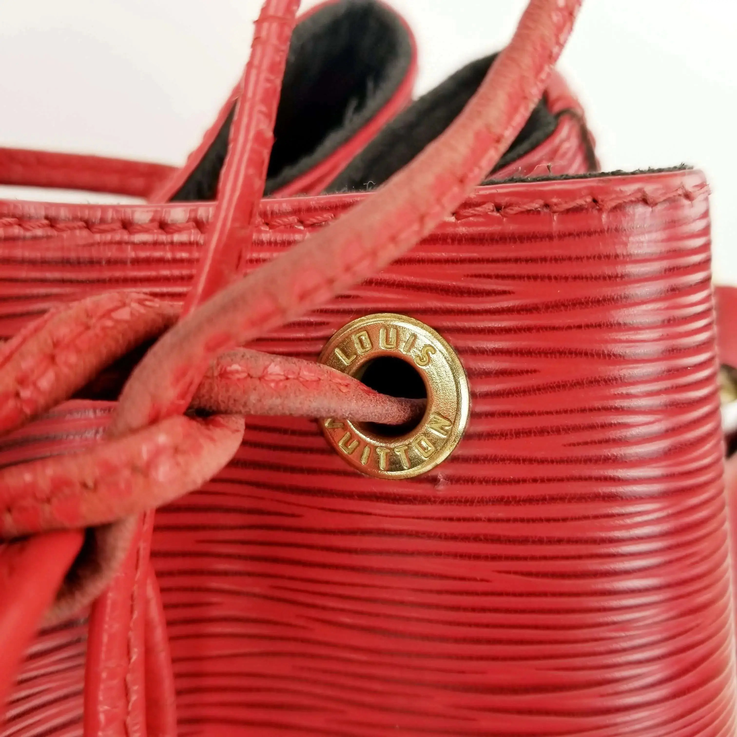 Louis Vuitton Red Epi Leather Petit Noe Bag - Image 12