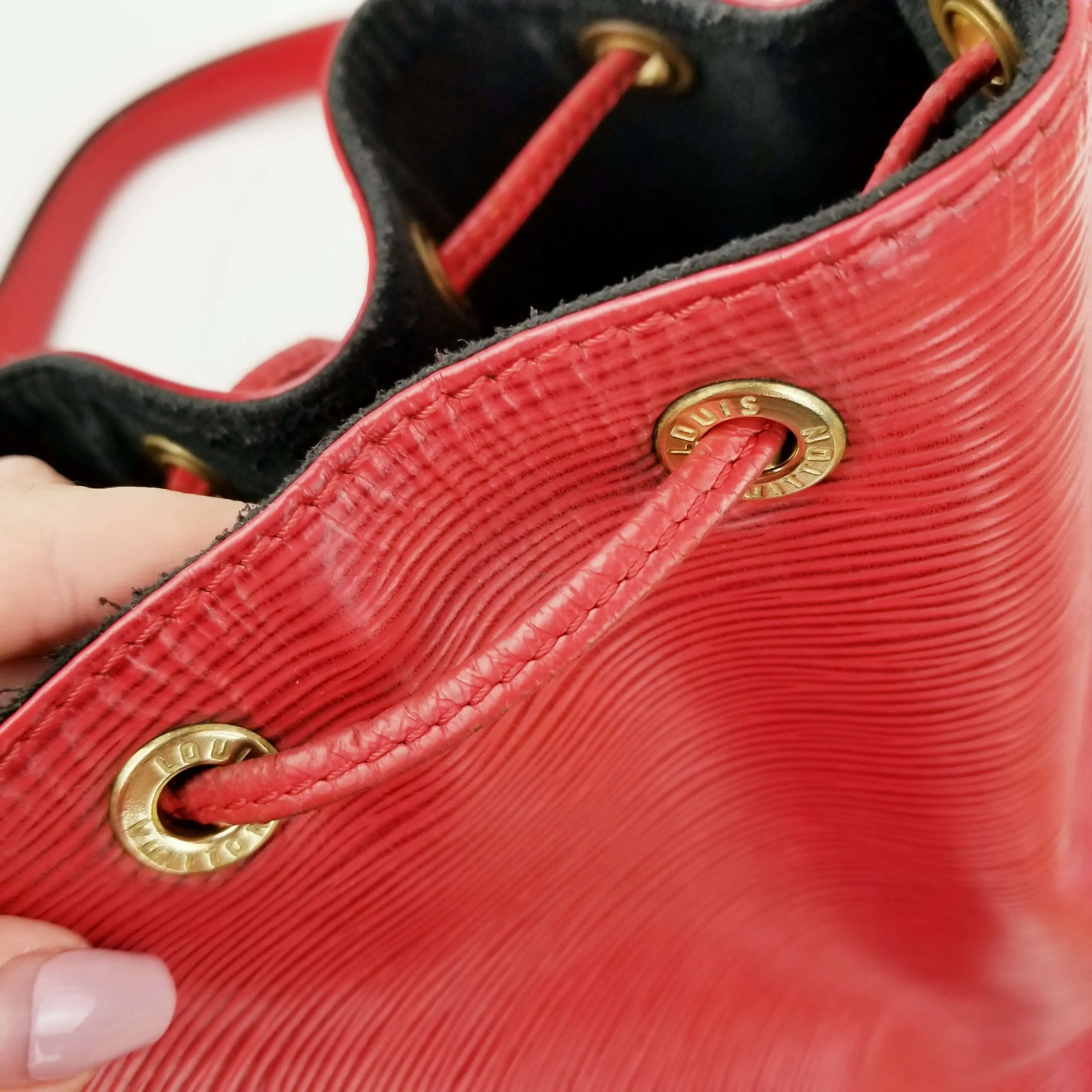 Louis Vuitton Red Epi Leather Petit Noe Bag - Image 25