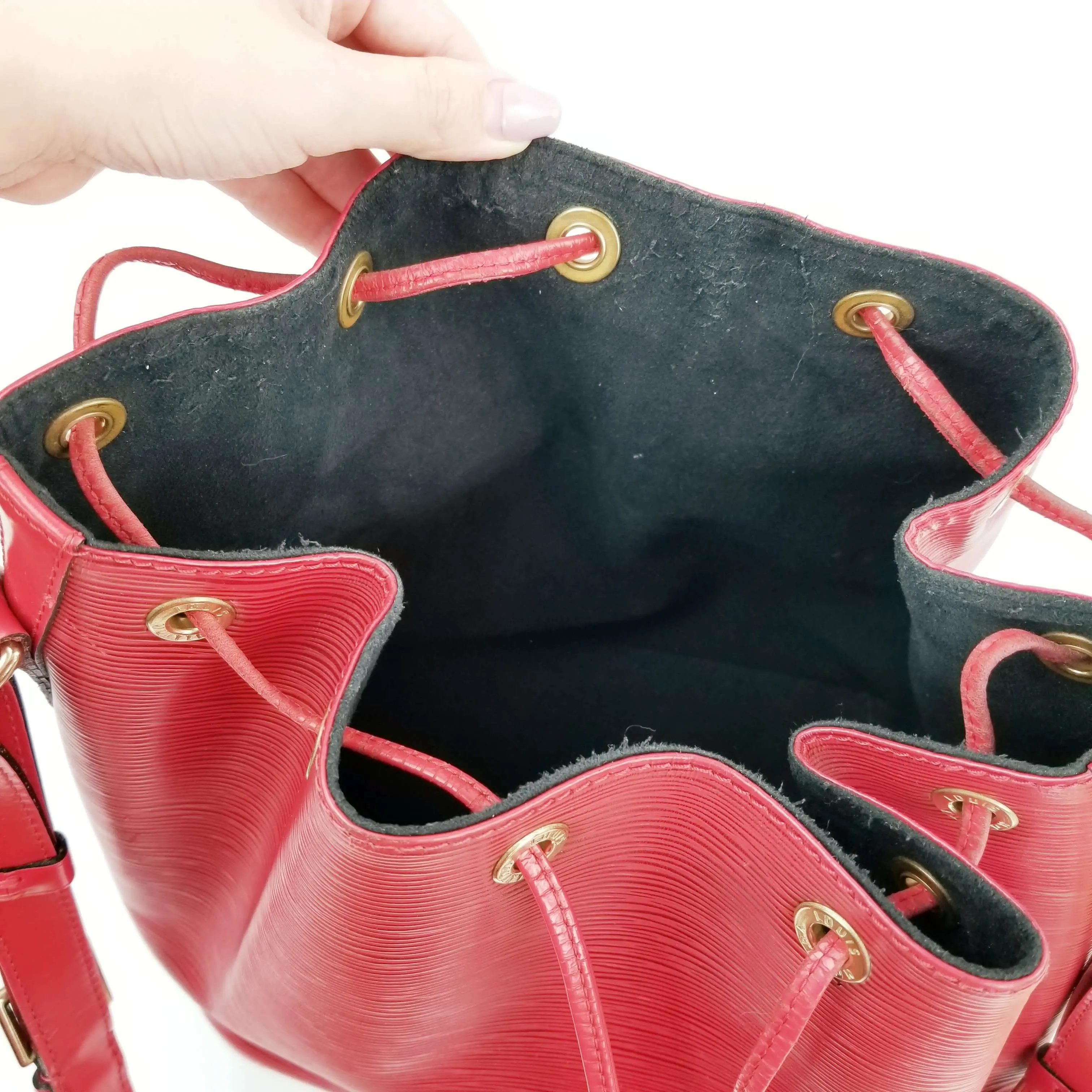 Louis Vuitton Red Epi Leather Petit Noe Bag - Image 37