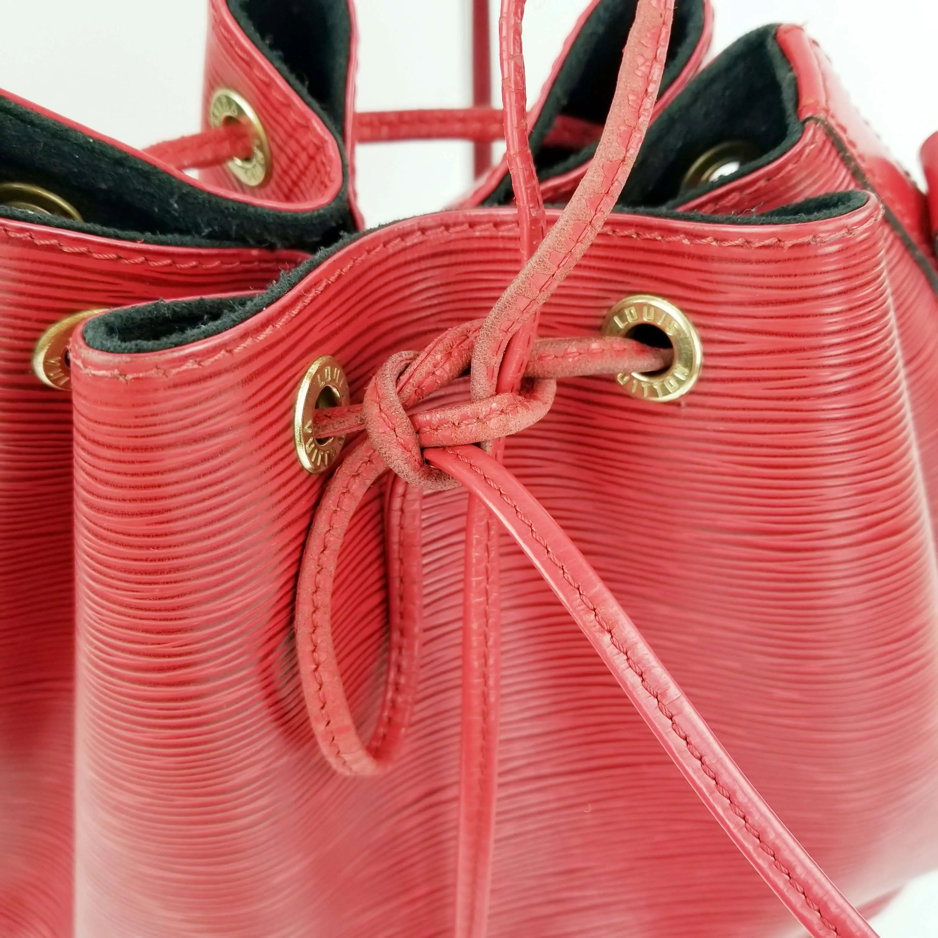 Louis Vuitton Red Epi Leather Petit Noe Bag - Image 5