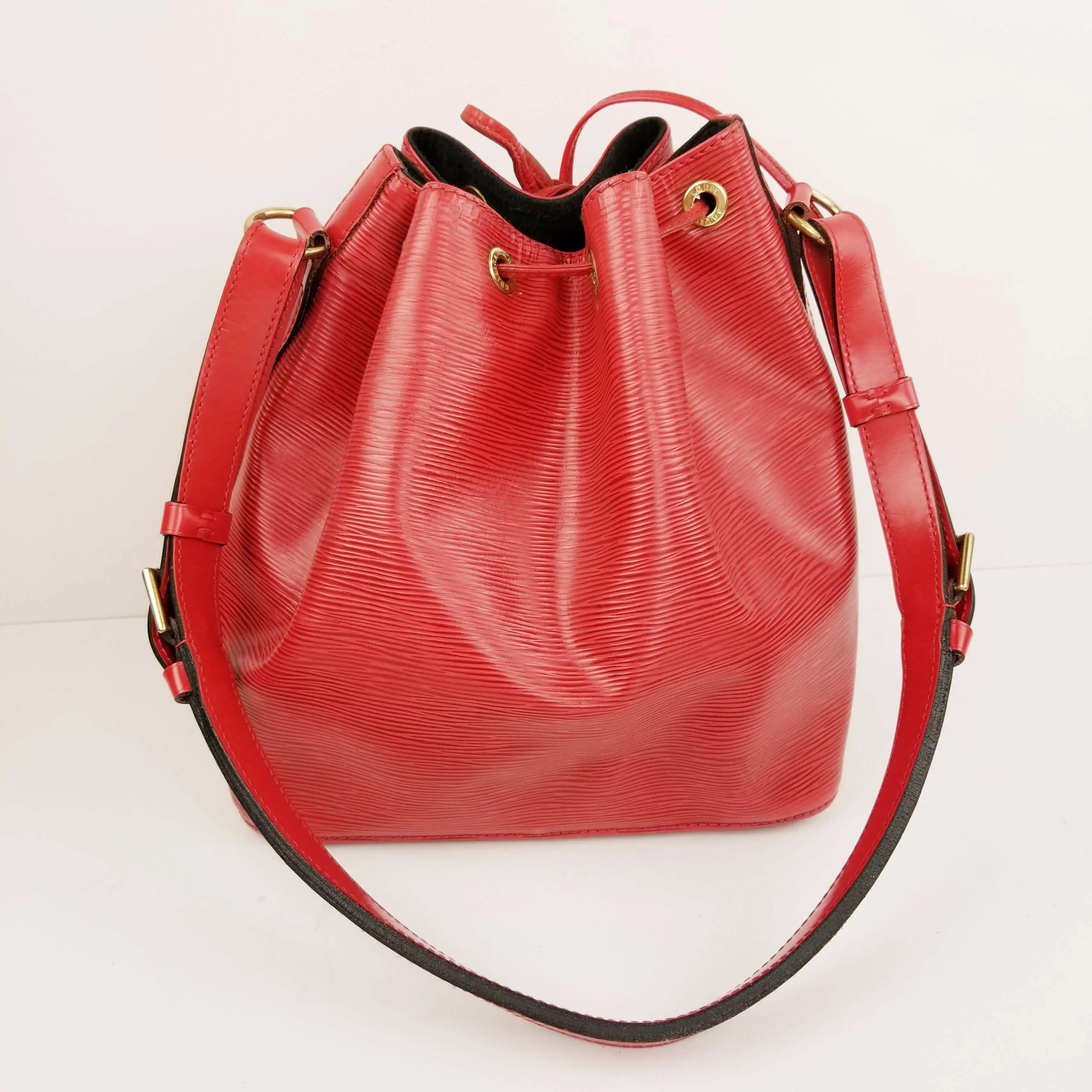 Louis Vuitton Red Epi Leather Petit Noe Bag - Image 7