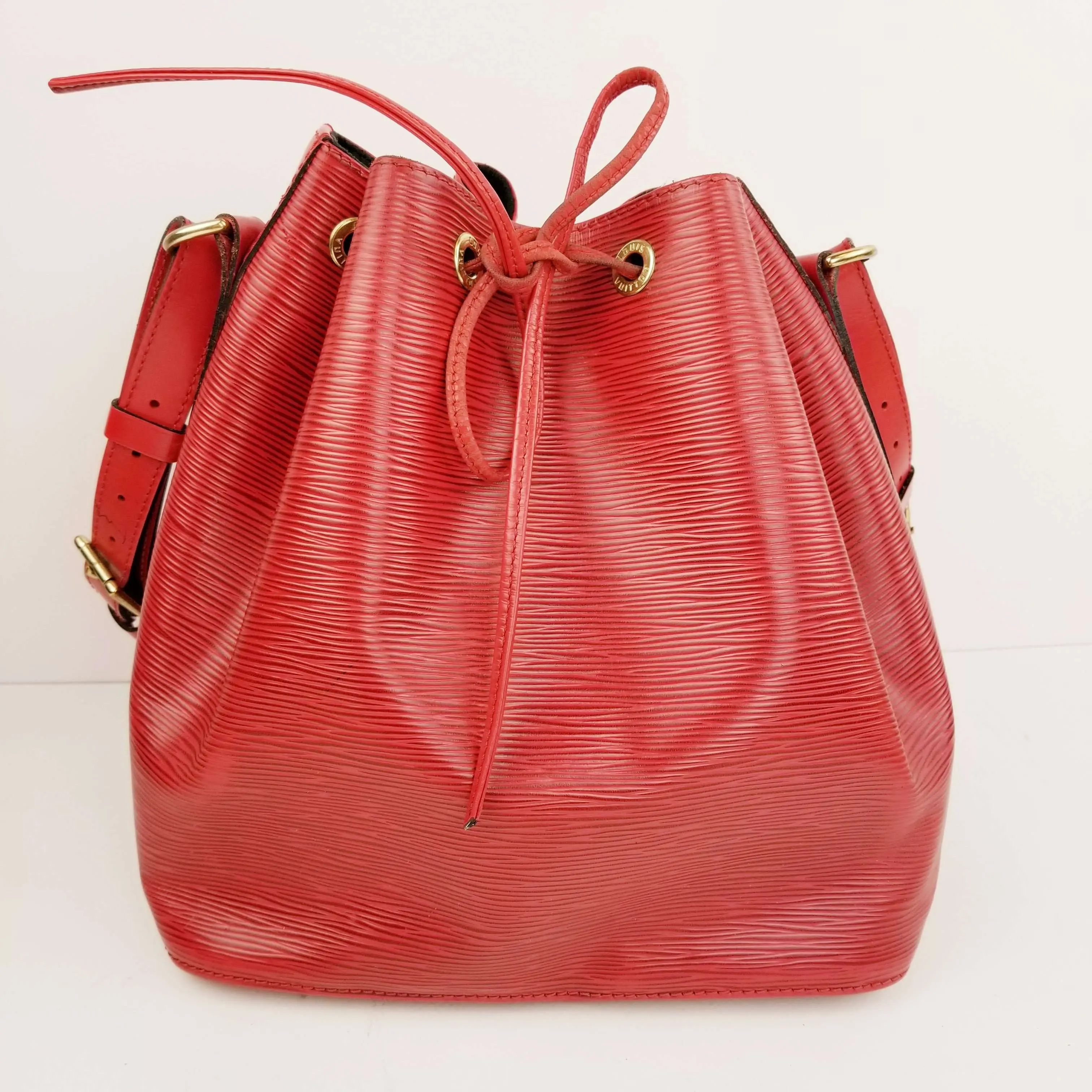 Louis Vuitton Red Epi Leather Petit Noe Bag - Image 9