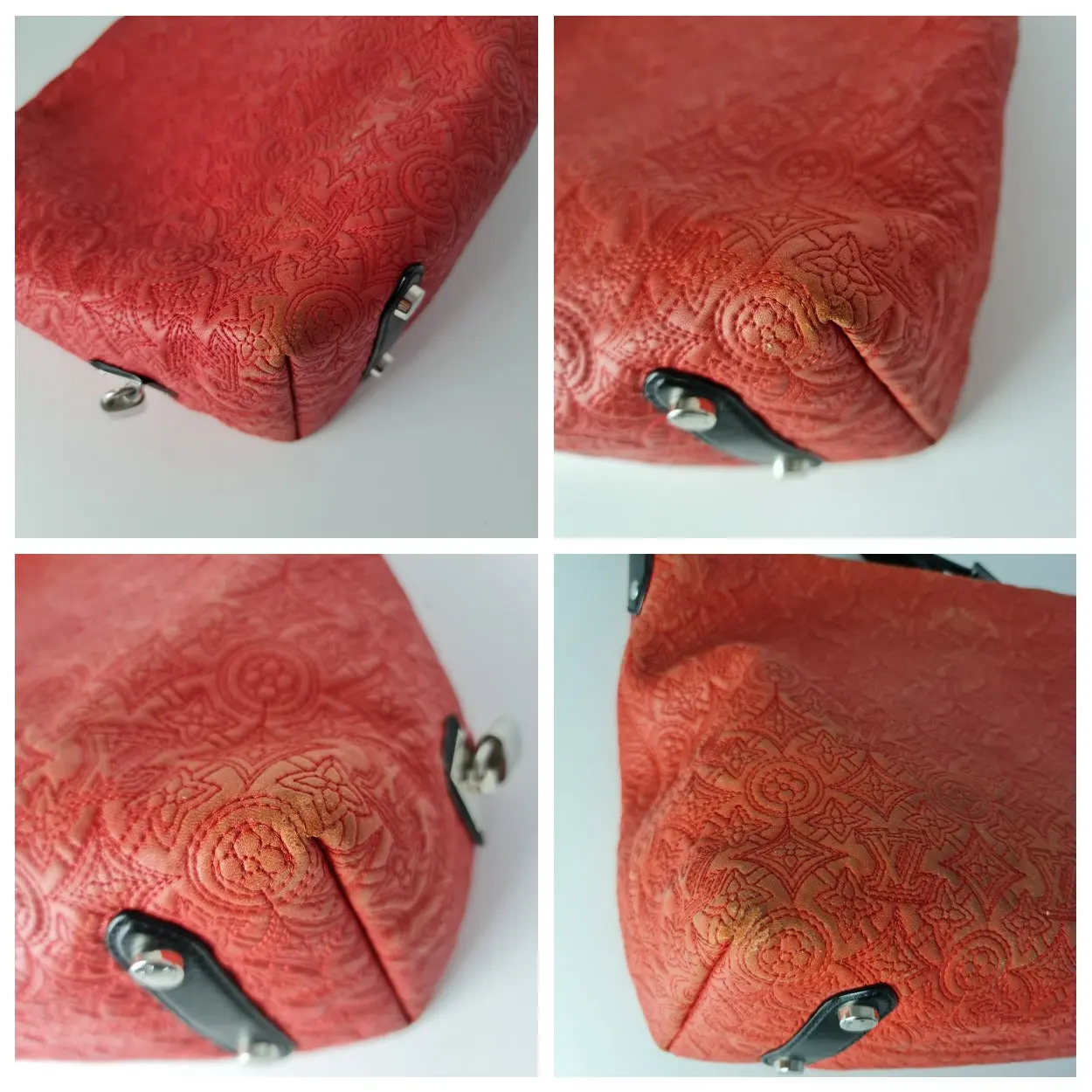 Louis Vuitton Red Monogram Antheia Leather Hobo PM Bag - Image 13