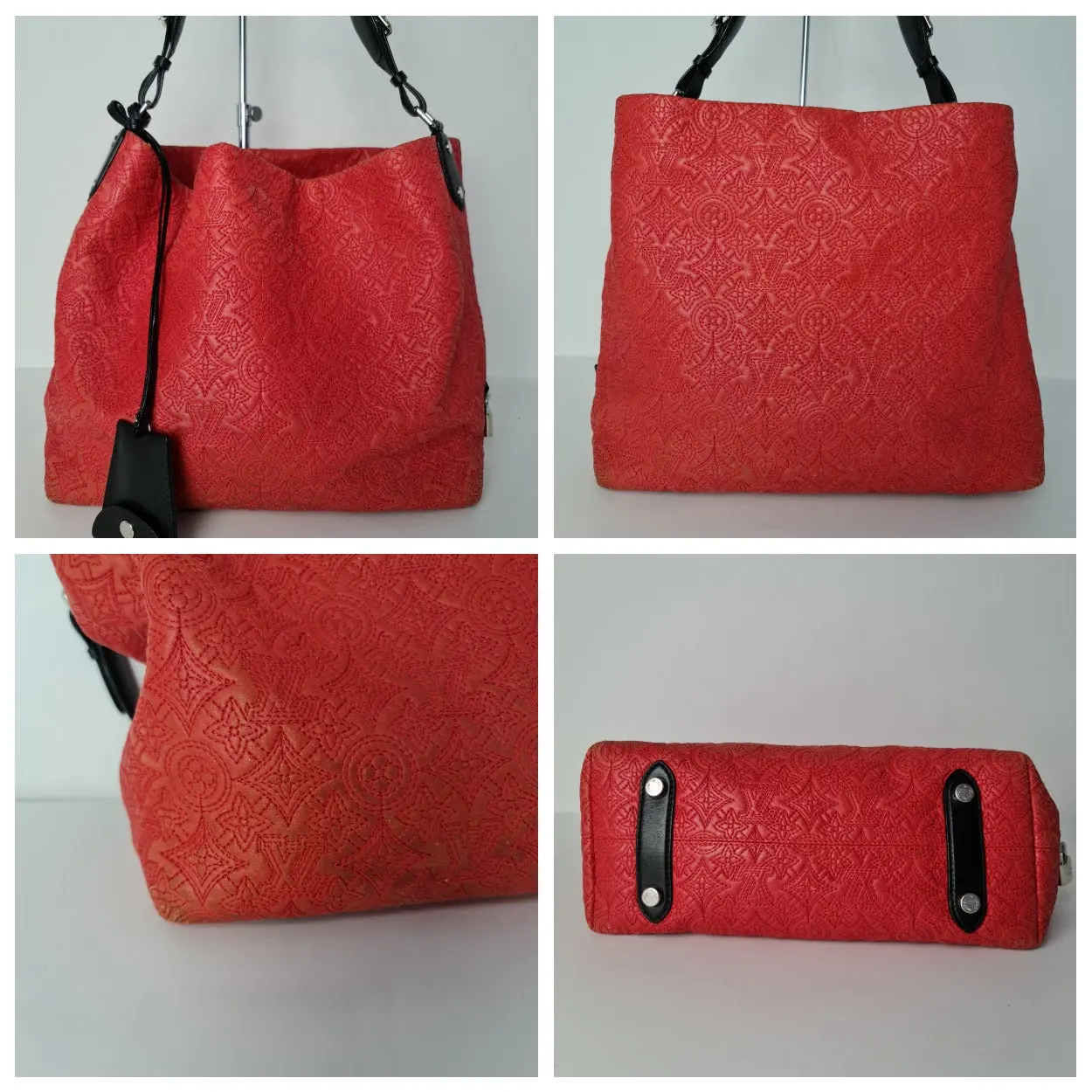 Louis Vuitton Red Monogram Antheia Leather Hobo PM Bag - Image 15