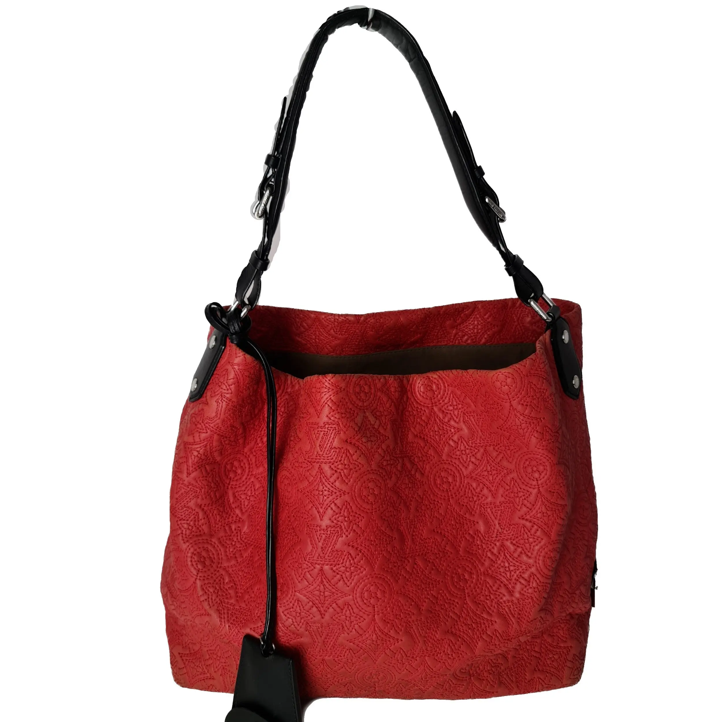 Louis Vuitton Red Monogram Antheia Leather Hobo PM Bag - Image 2