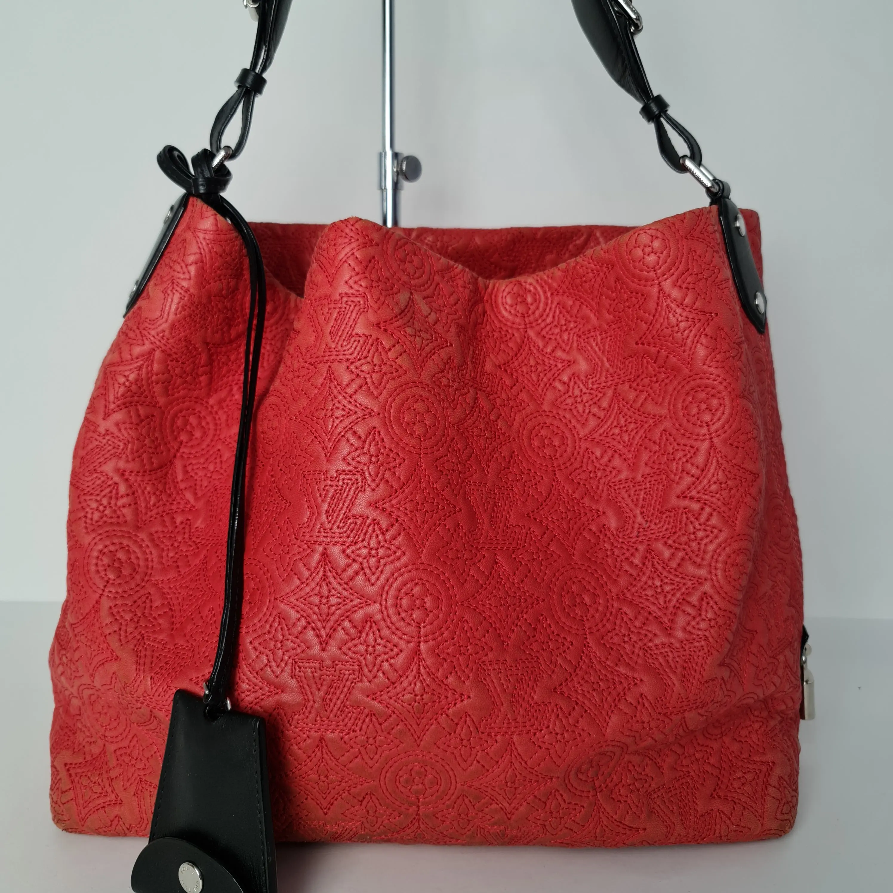 Louis Vuitton Red Monogram Antheia Leather Hobo PM Bag - Image 5