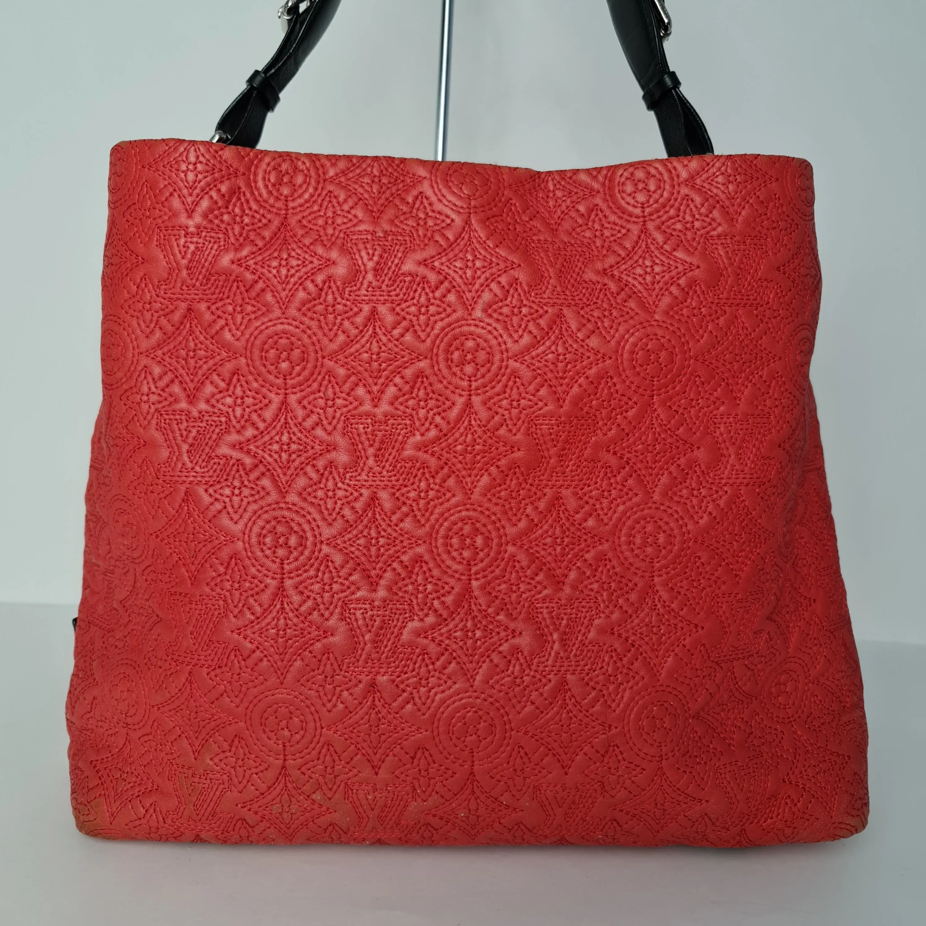 Louis Vuitton Red Monogram Antheia Leather Hobo PM Bag - Image 7