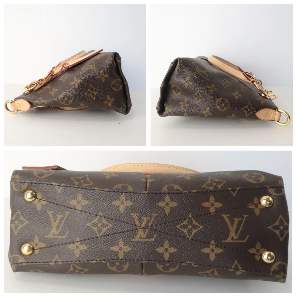 Louis Vuitton Red/Monogram Canvas V Tote BB Bag - Image 9