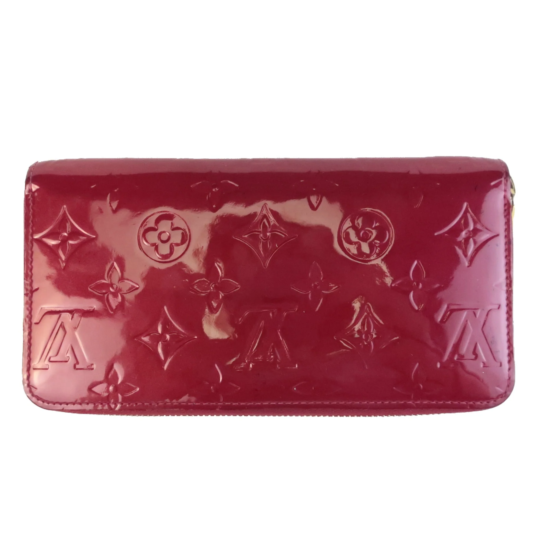 Louis Vuitton Red Monogram Vernis Zippy Wallet - Image 2