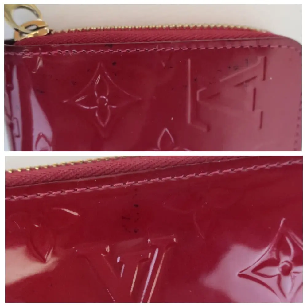 Louis Vuitton Red Monogram Vernis Zippy Wallet - Image 7