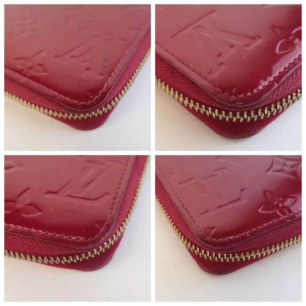 Louis Vuitton Red Monogram Vernis Zippy Wallet - Image 8
