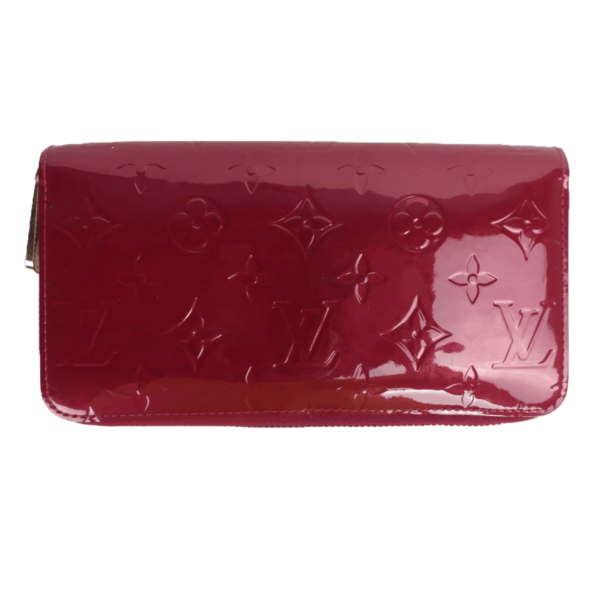 Louis Vuitton Red Vernis Zippy Wallet