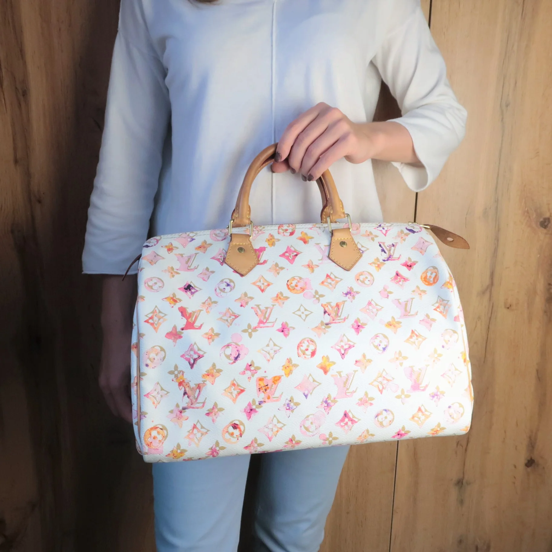 Louis Vuitton Richard Prince Watercolor Aquarelle Speedy 35 Bag - Image 2