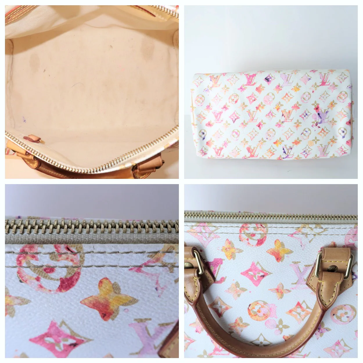 Louis Vuitton Richard Prince Watercolor Aquarelle Speedy 35 Bag - Image 9