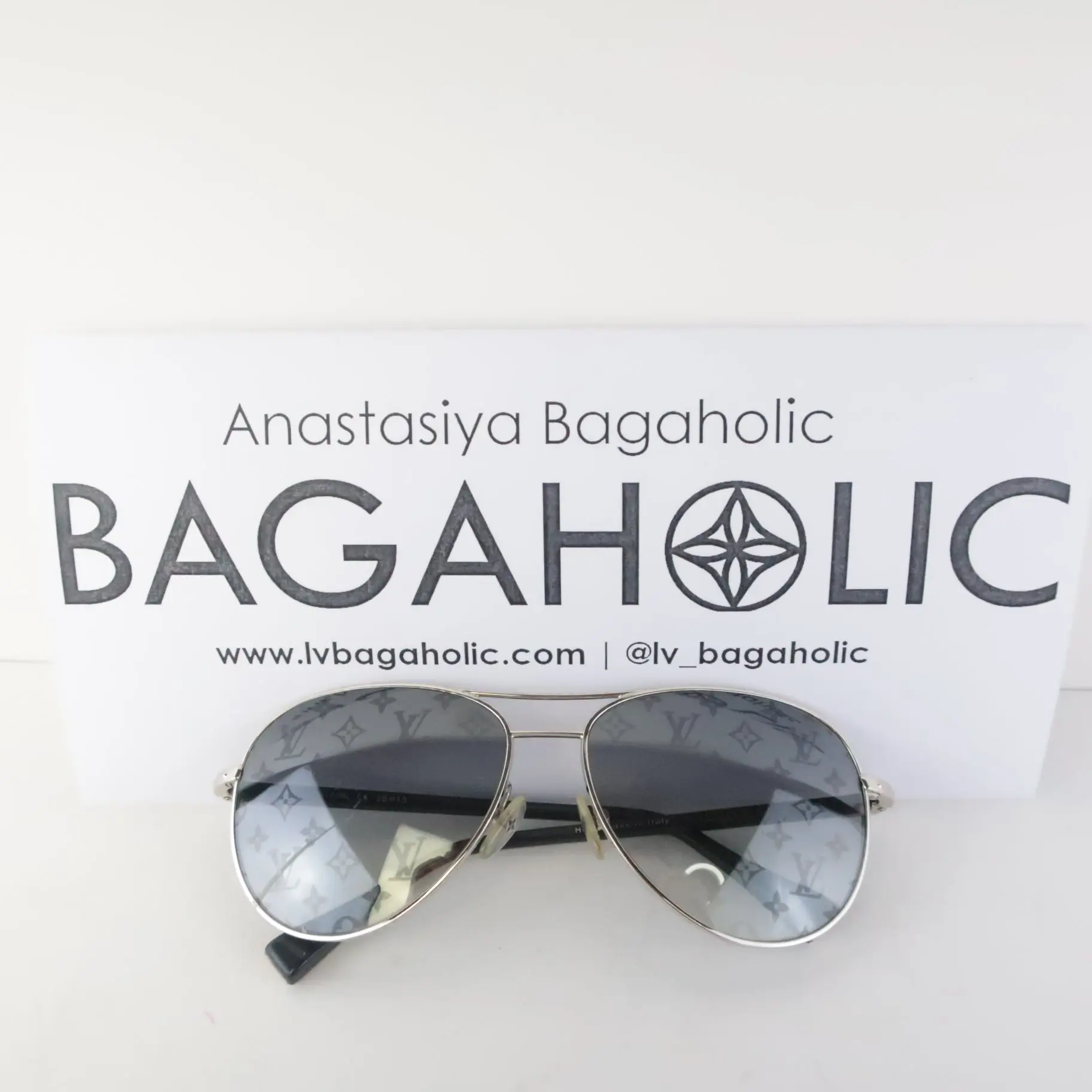 Louis Vuitton Silvertone Monogram Conspiration Pilote Sunglasses - Image 2