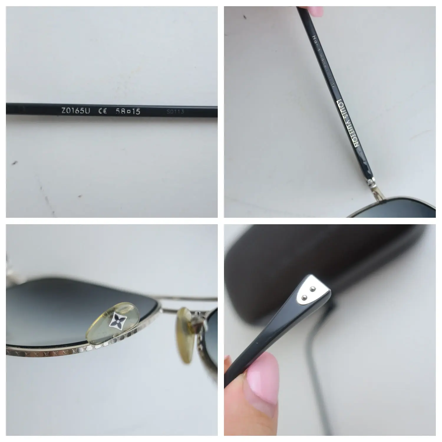 Louis Vuitton Silvertone Monogram Conspiration Pilote Sunglasses - Image 5