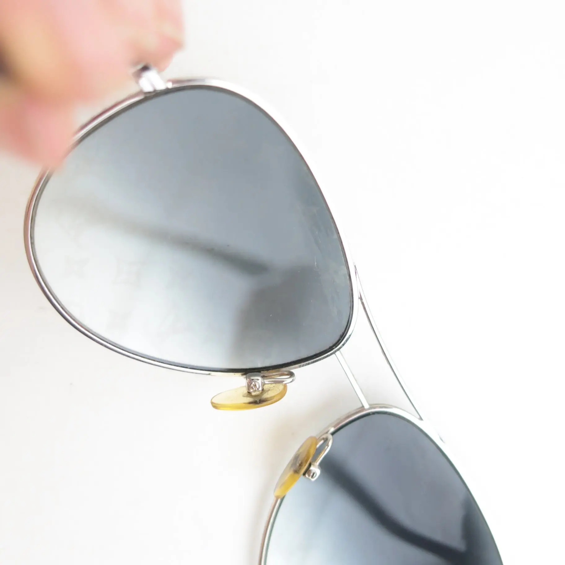 Louis Vuitton Silvertone Monogram Conspiration Pilote Sunglasses - Image 4