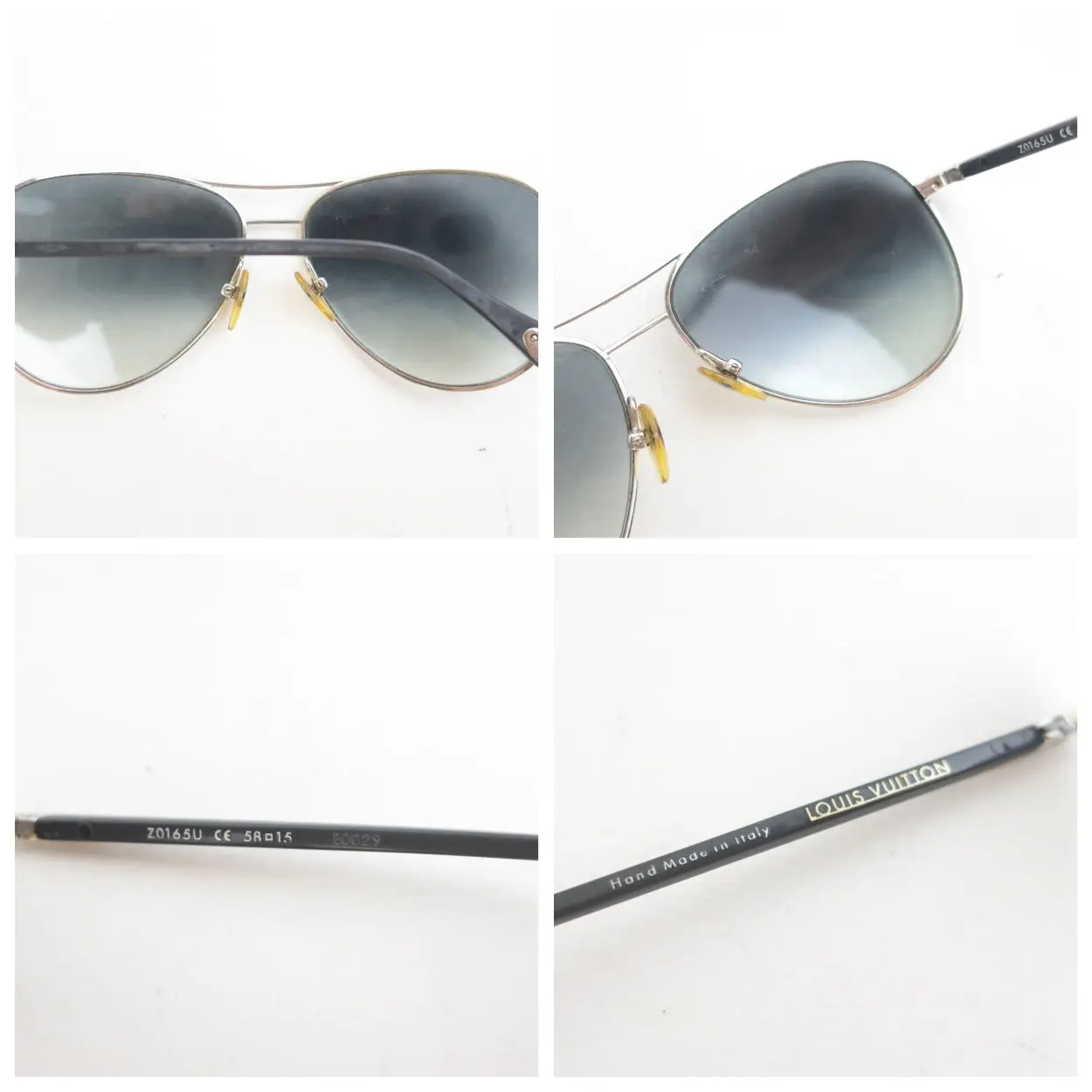 Louis Vuitton Silvertone Monogram Conspiration Pilote Sunglasses - Image 6