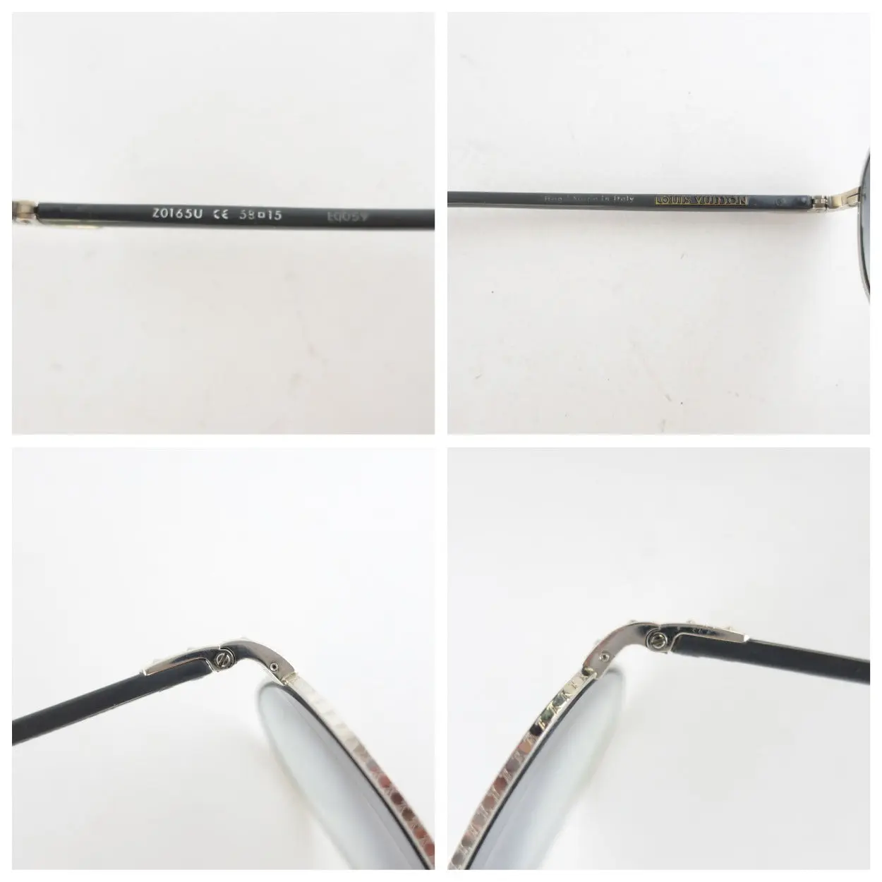 Louis Vuitton Silvertone Monogram Conspiration Pilote Sunglasses (645) - Image 10