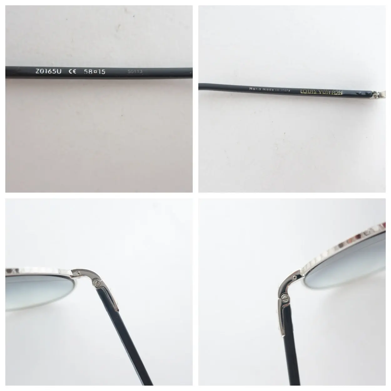 Louis Vuitton Silvertone Monogram Conspiration Pilote Sunglasses (646) - Image 5