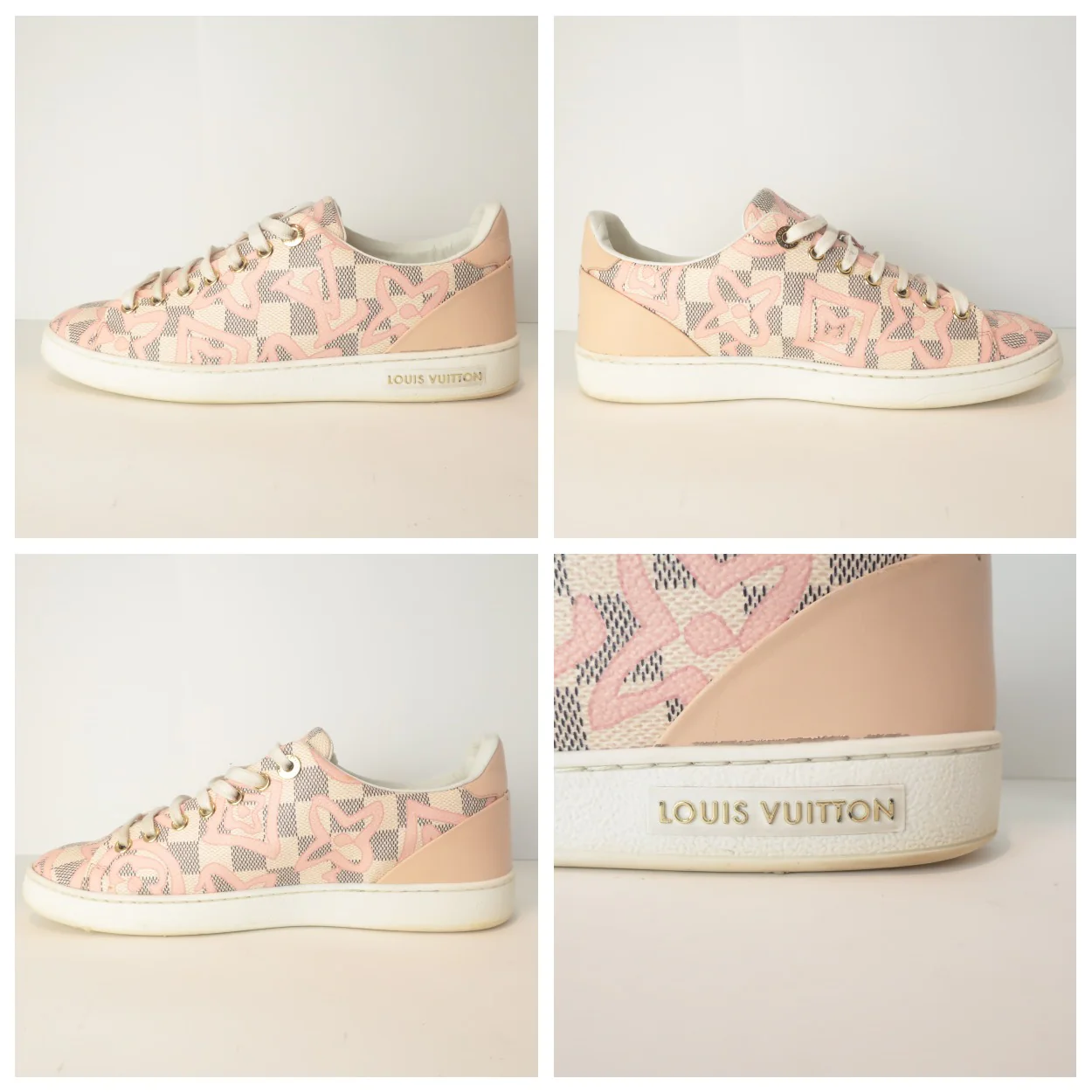 Louis Vuitton Tahitienne Pink Flower Sneakers (774) - Image 19