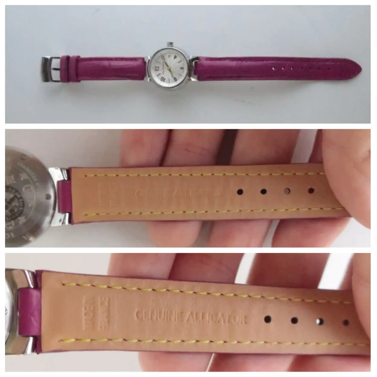 Louis Vuitton Tambour Alligator Women Watch - Image 9
