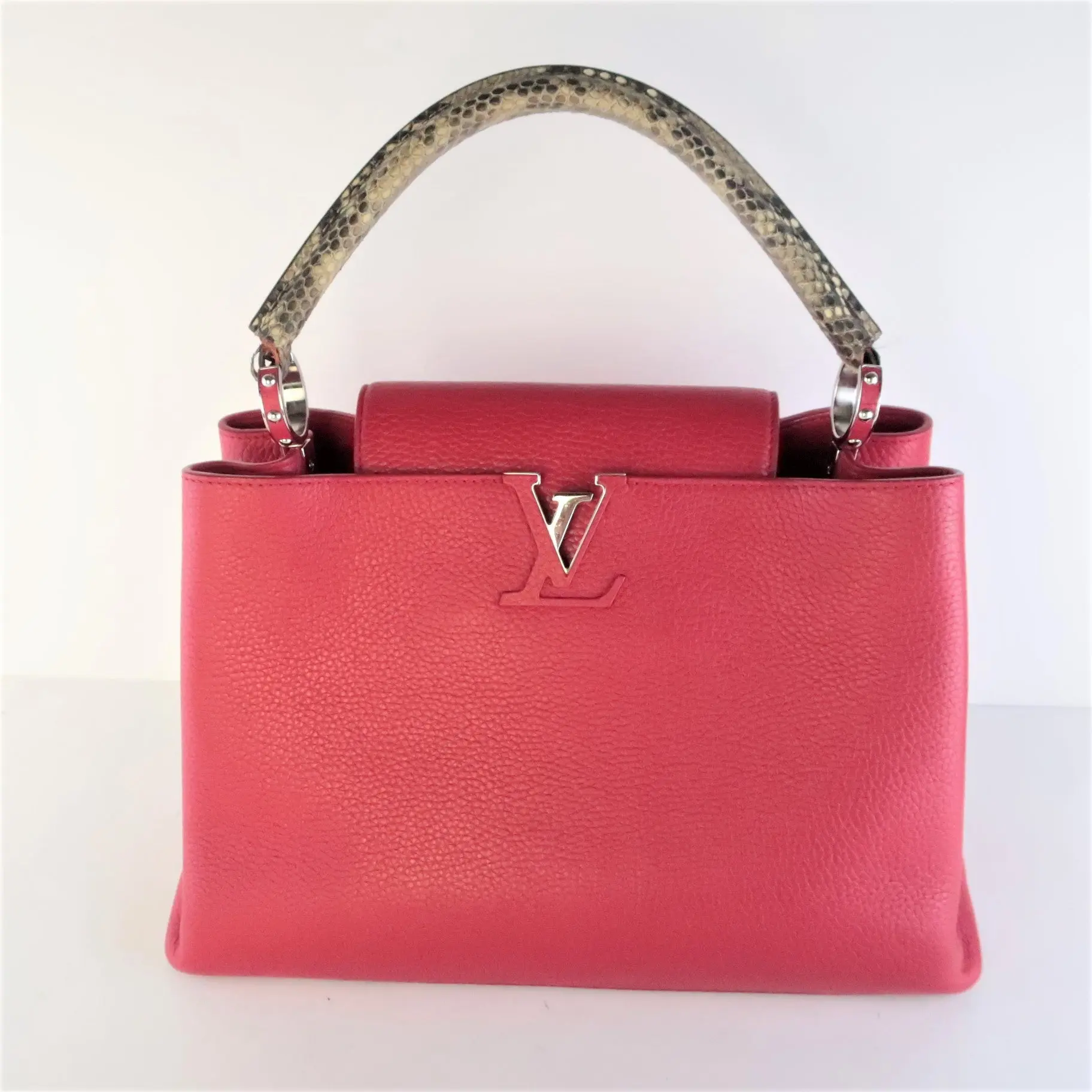 Louis Vuitton Taurillion Leather Python Handle Capucines MM Bag - Image 4