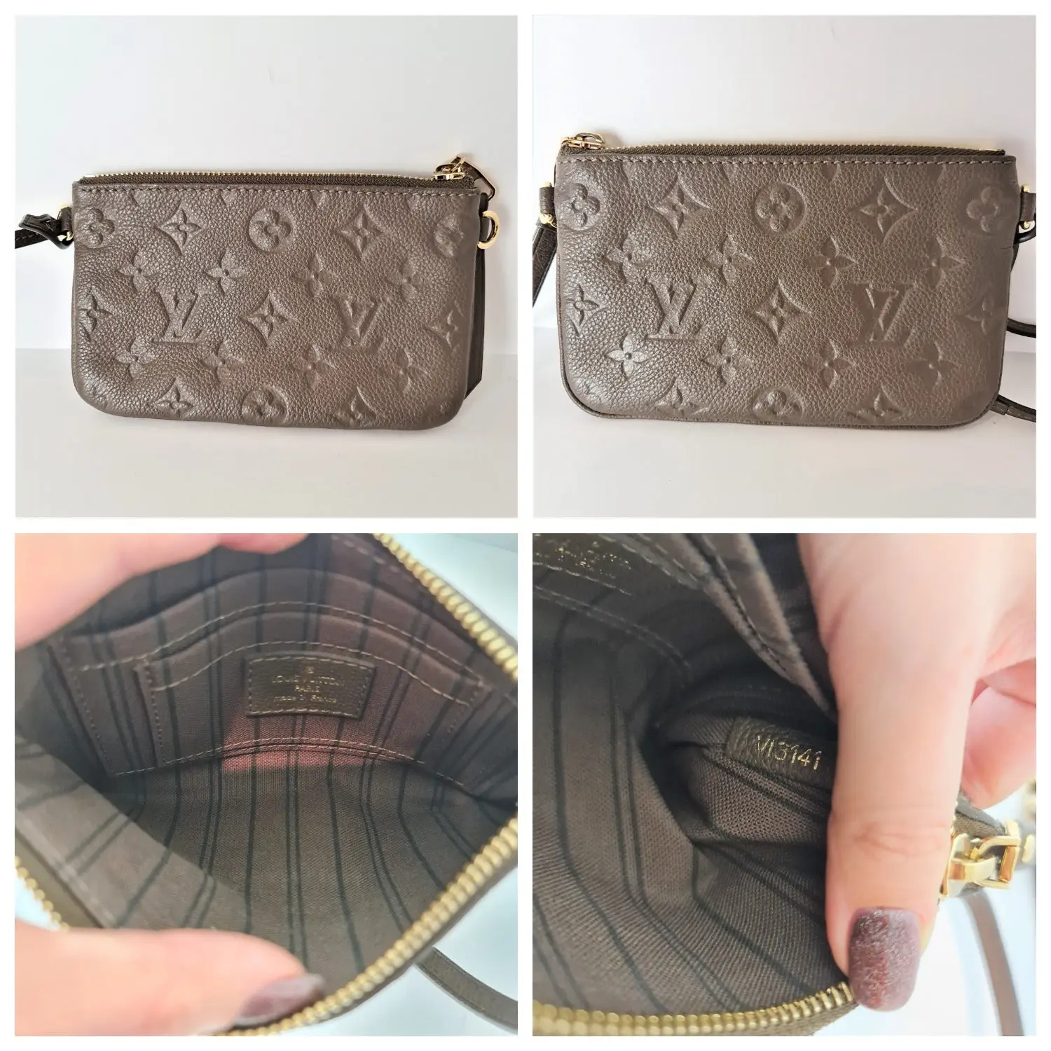 Louis Vuitton Terre/Brown Monogram Empreinte Citadine Bag with pouch - Image 10