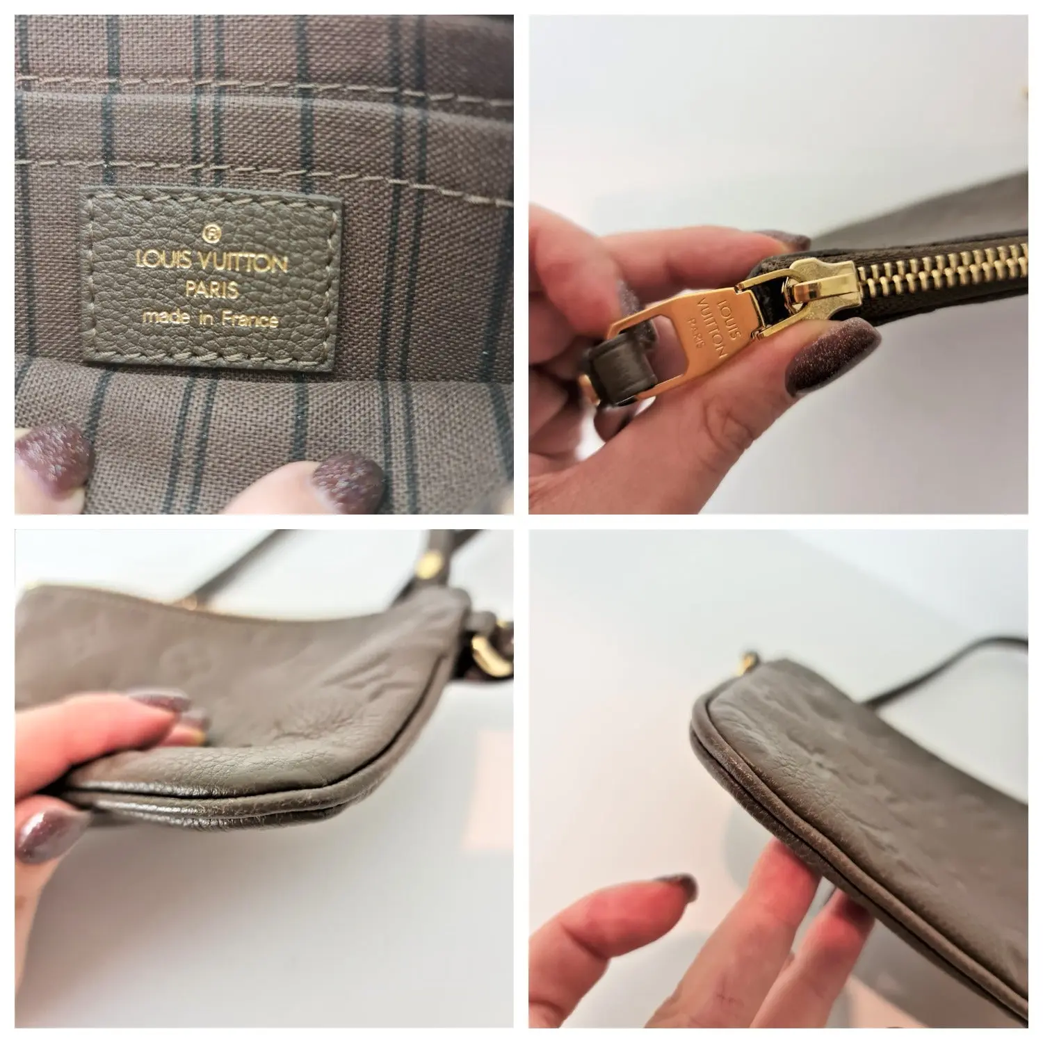 Louis Vuitton Terre/Brown Monogram Empreinte Citadine Bag with pouch - Image 9