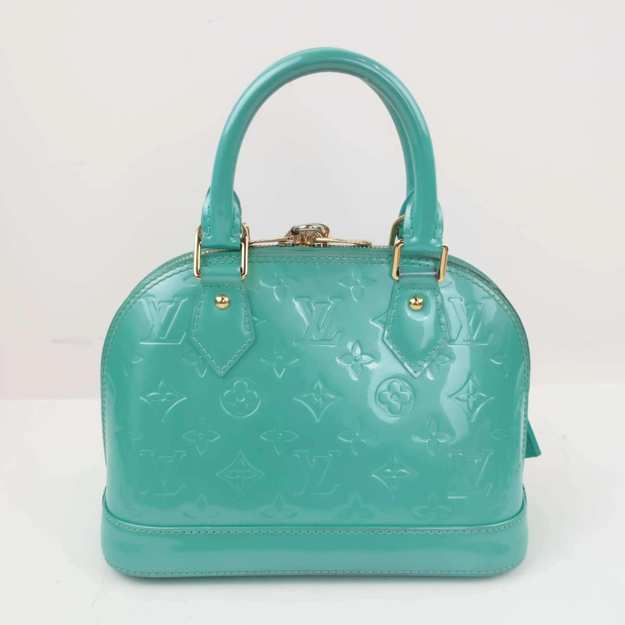 Louis Vuitton Turquois Vernis Alma BB Bag - Image 3