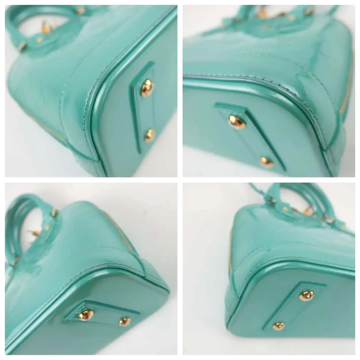 Louis Vuitton Turquois Vernis Alma BB Bag - Image 5