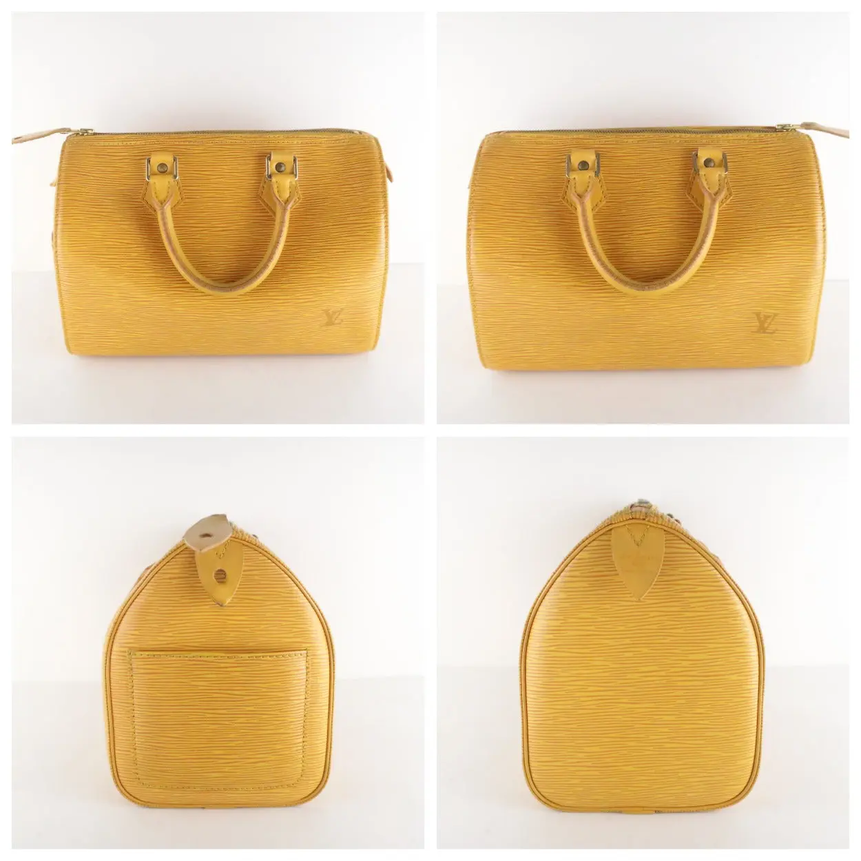 Louis Vuitton Yellow Epi Speedy 25 Bag - Image 12