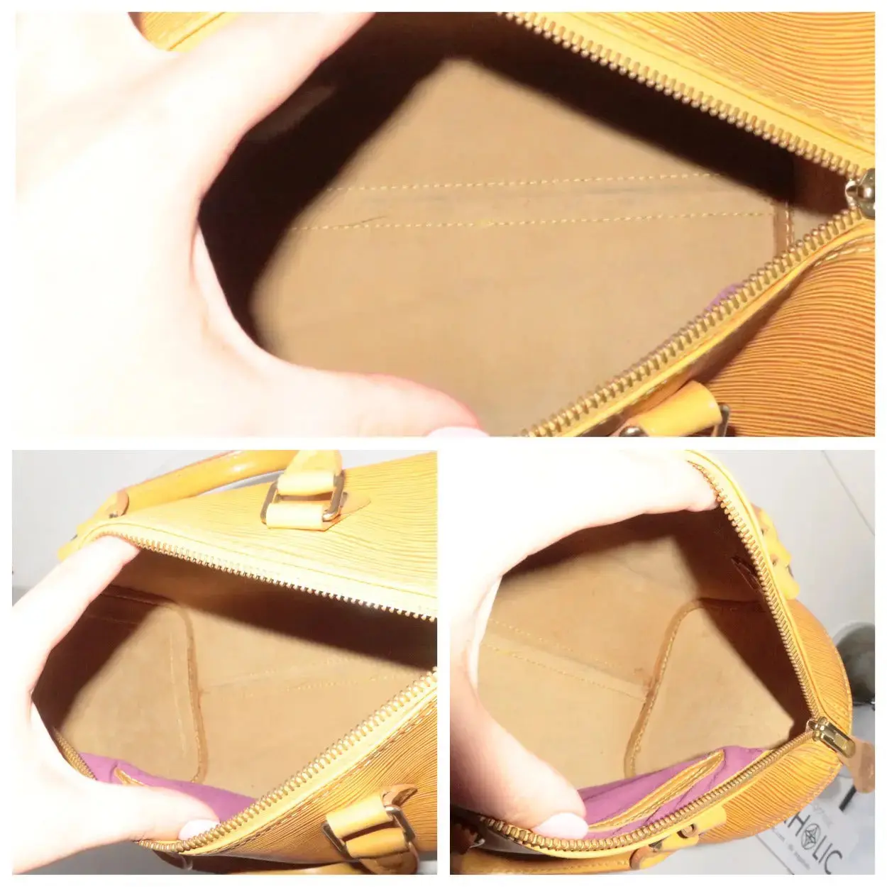 Louis Vuitton Yellow Epi Speedy 25 Bag - Image 7