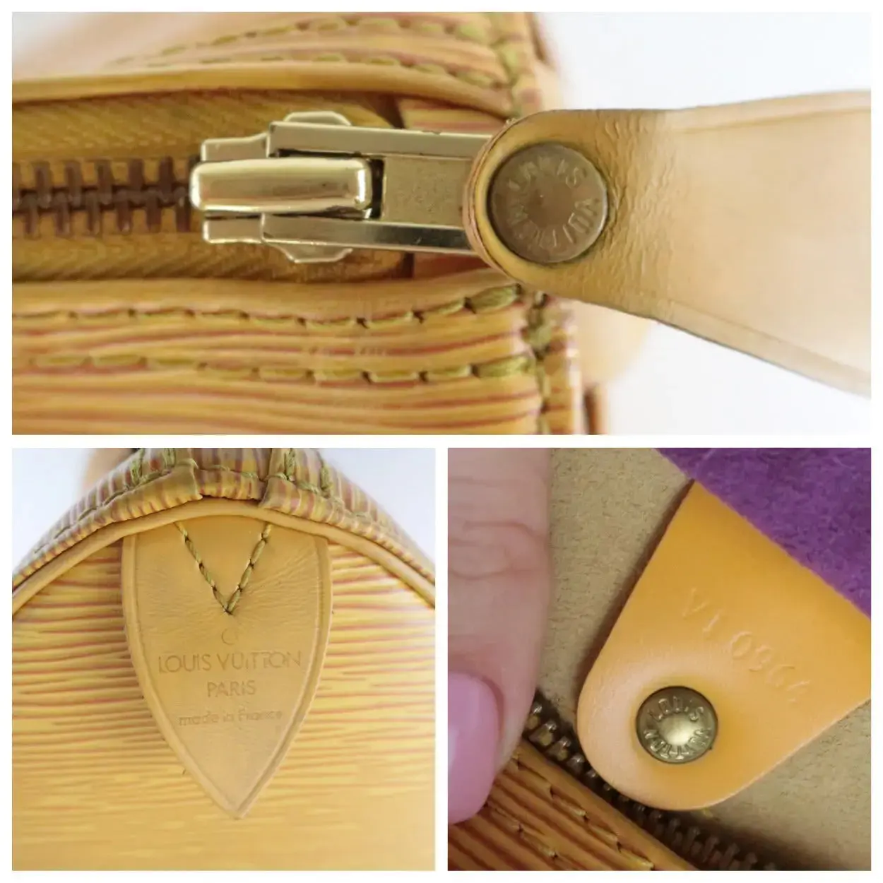 Louis Vuitton Yellow Epi Speedy 25 Bag - Image 8