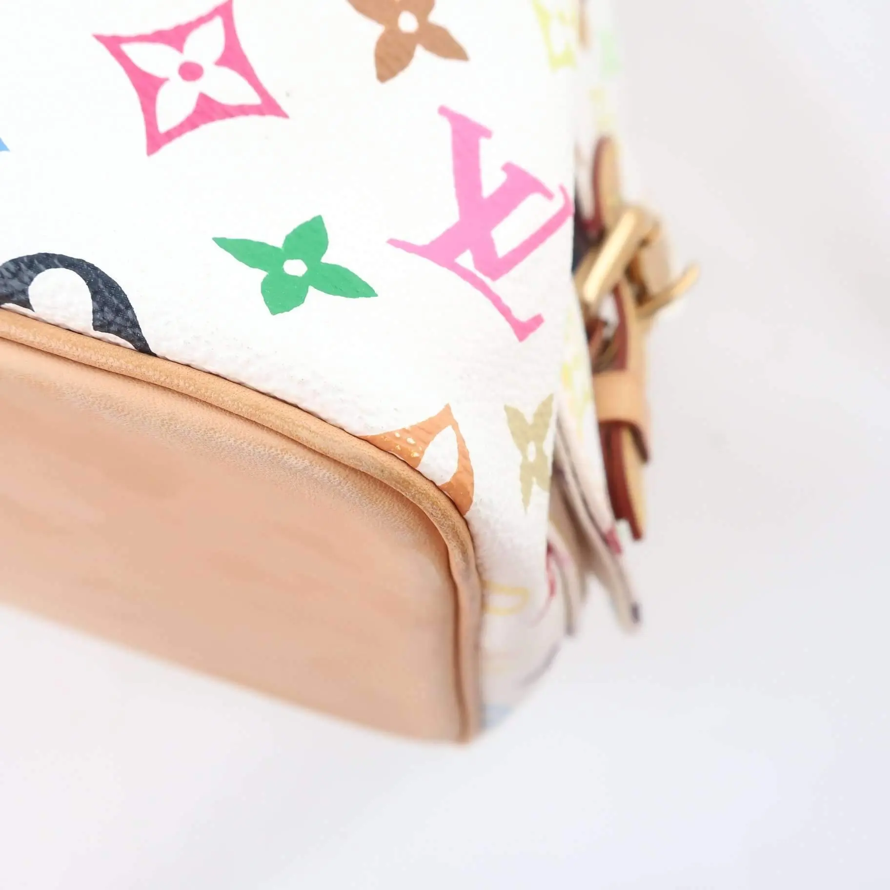 Louis Vuitton White Monogram Multicolor Petite Noe Bag - Image 11