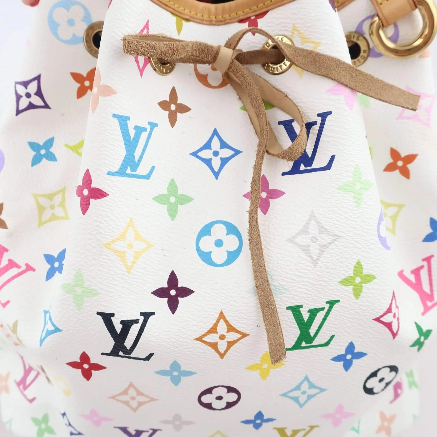 Louis Vuitton White Monogram Multicolor Petite Noe Bag - Image 16