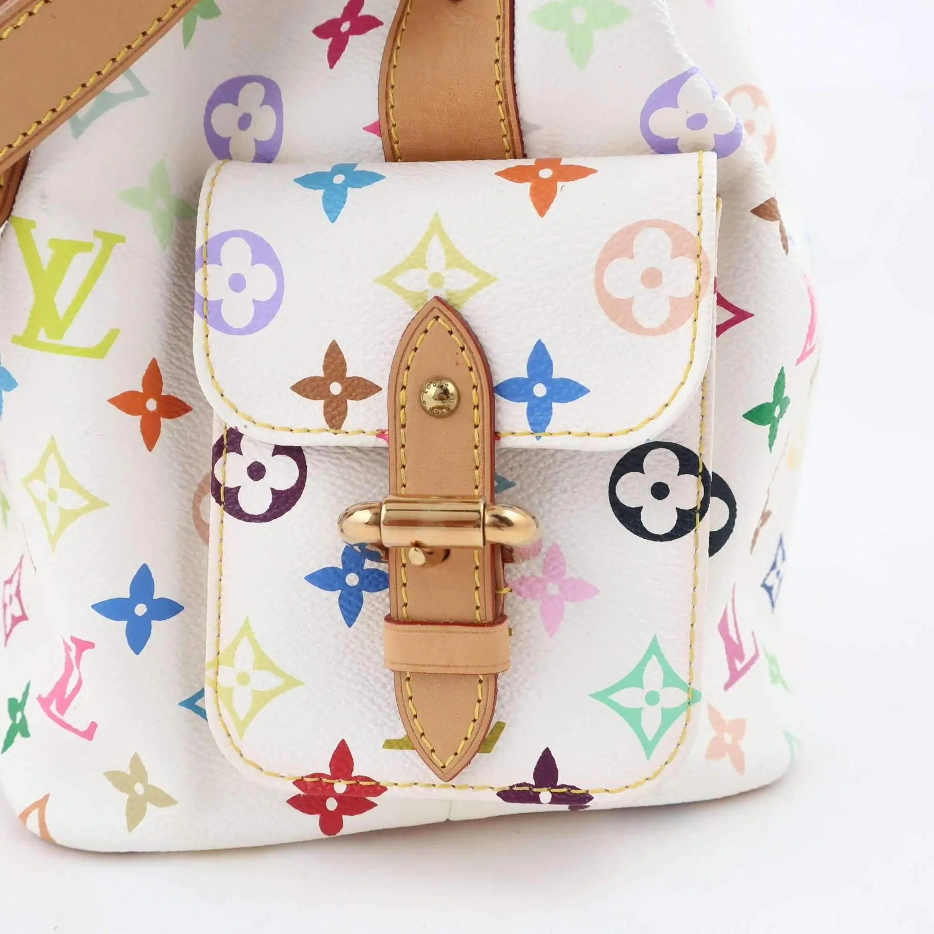 Louis Vuitton White Monogram Multicolor Petite Noe Bag - Image 21