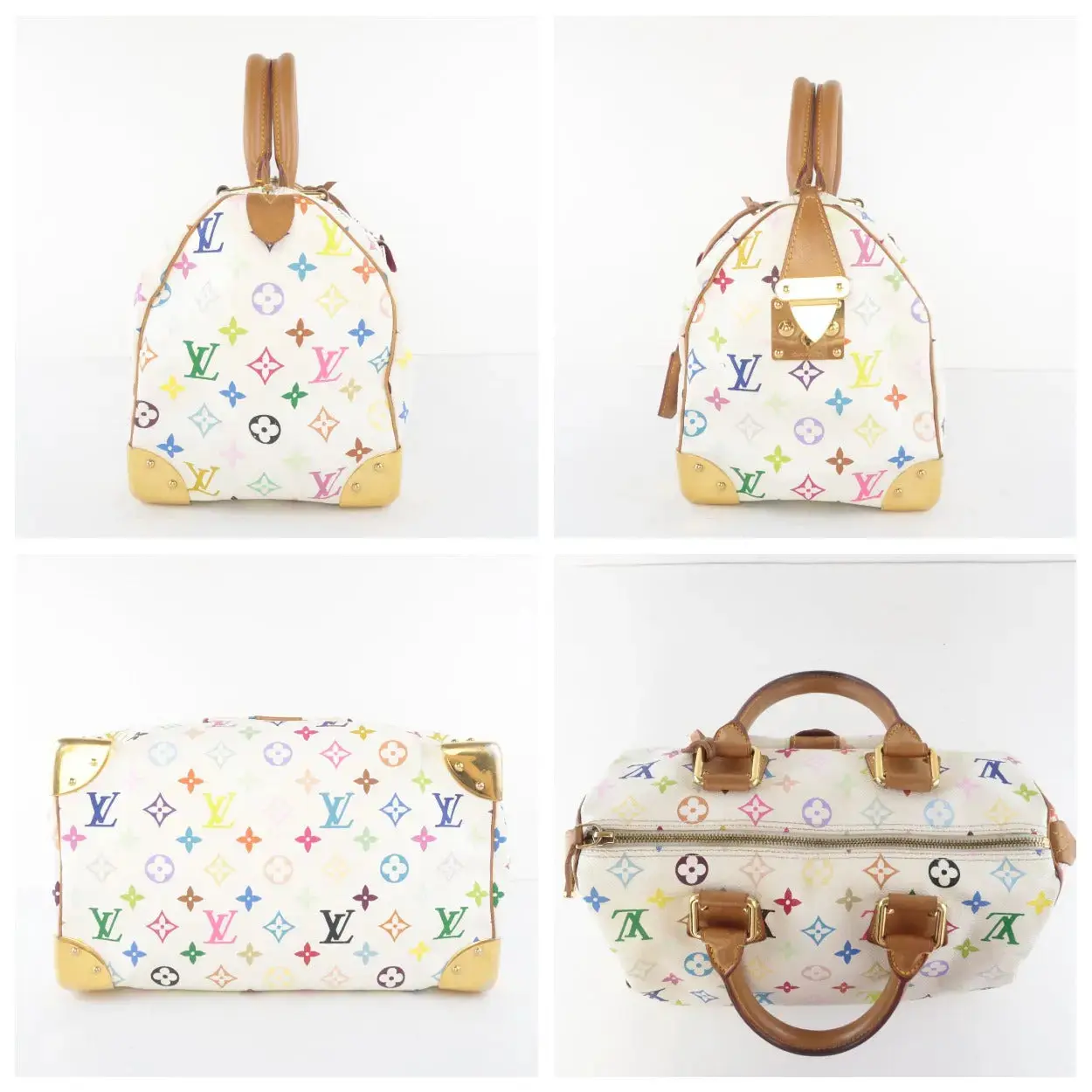 Louis Vuitton White Monogram Multicolore Speedy 30 Bag - Image 11