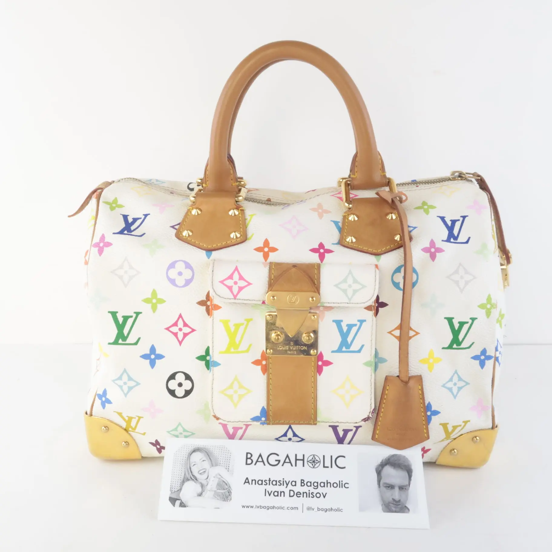 Louis Vuitton White Monogram Multicolore Speedy 30 Bag - Image 2