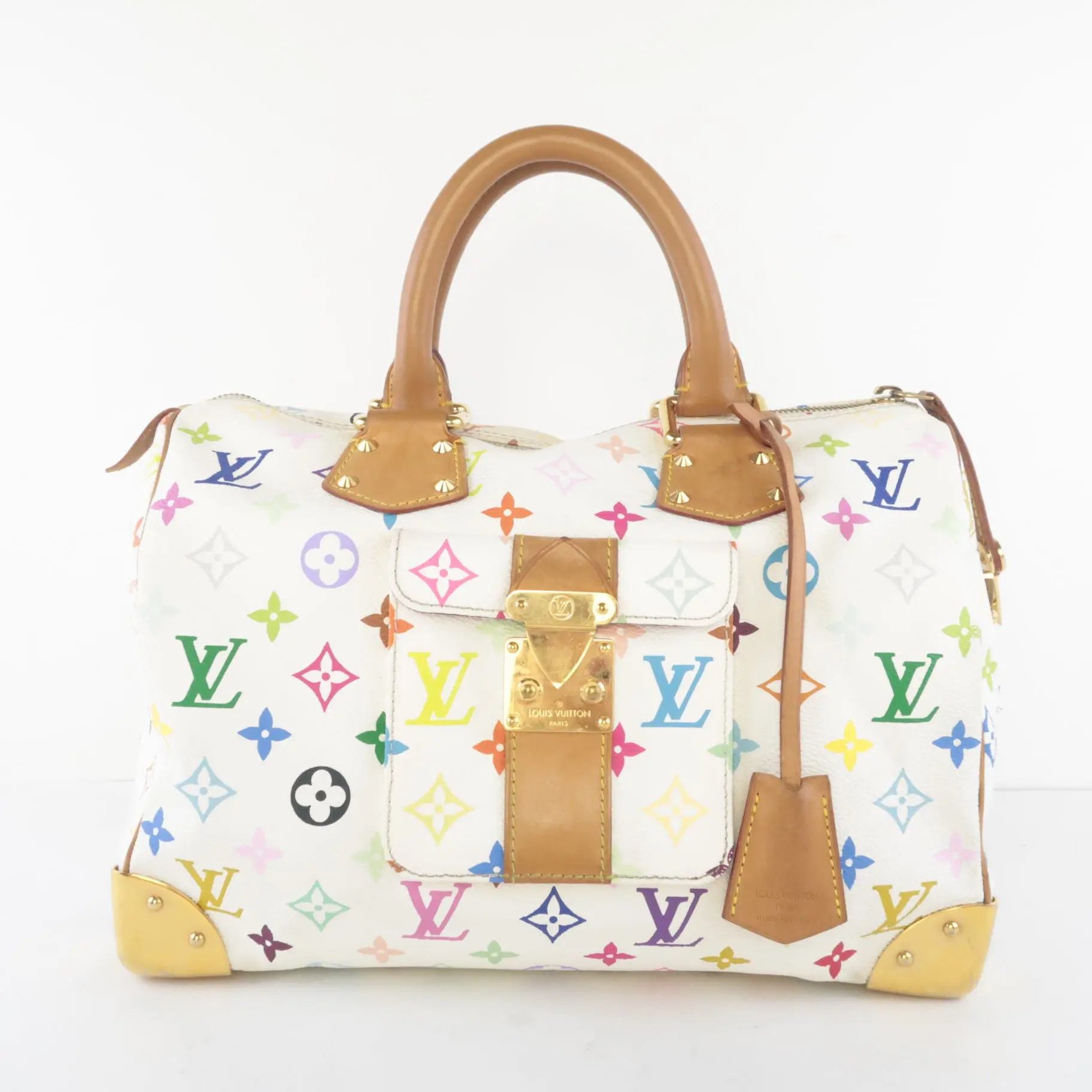 Louis Vuitton White Monogram Multicolore Speedy 30 Bag - Image 3