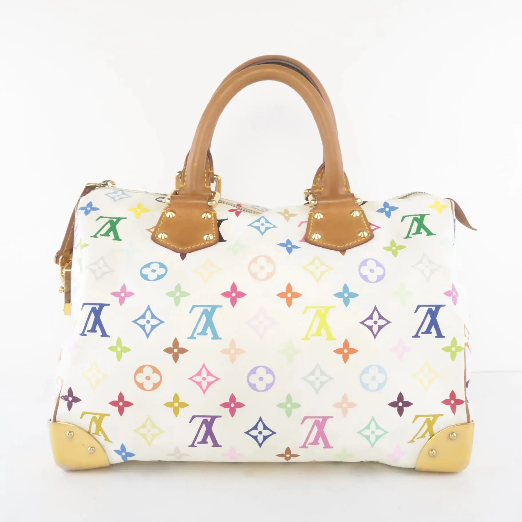 Louis Vuitton White Monogram Multicolore Speedy 30 Bag - Image 4
